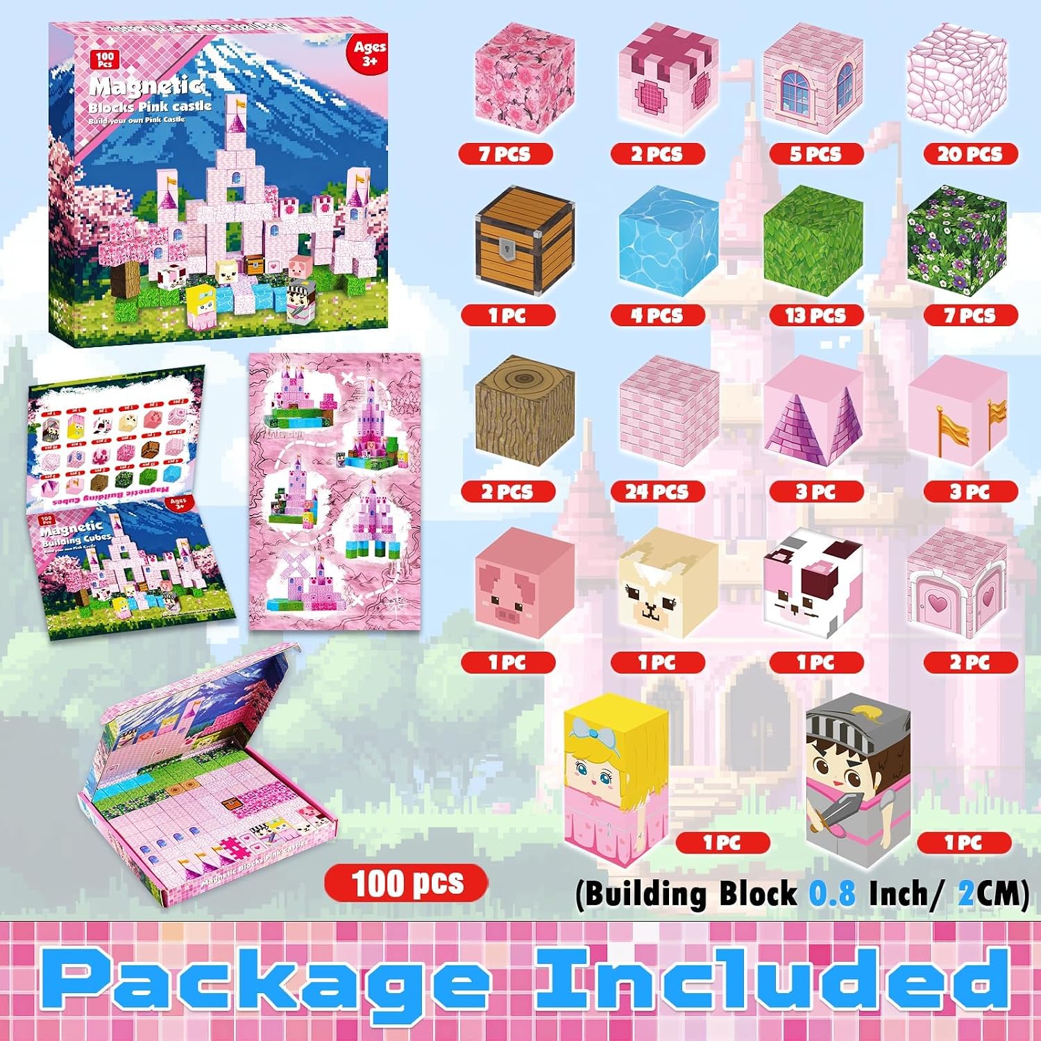 Detalle de Annexfun Magnetic Building Blocks 100 pcs