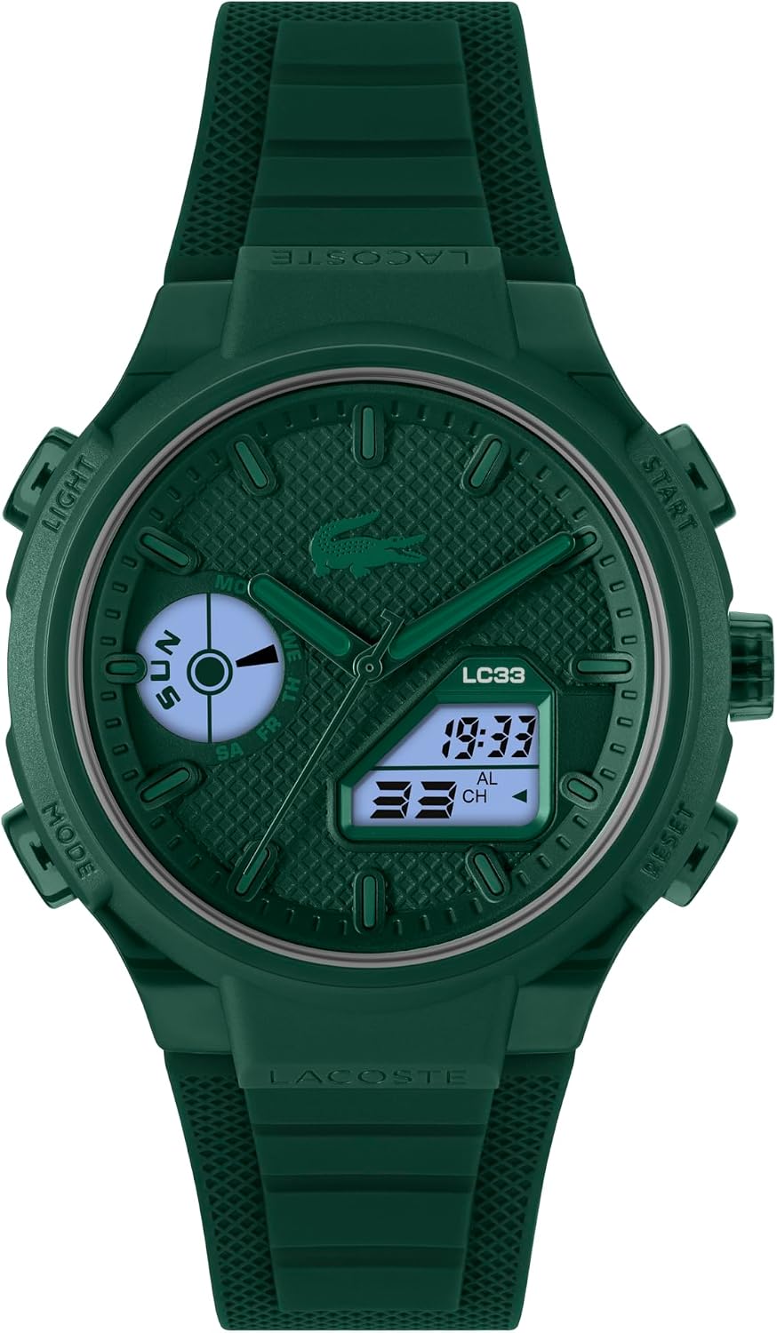Detalle 2 de Lacoste LC33 Montre quartz hybride pour homme – cadran vert et bracelet silicone