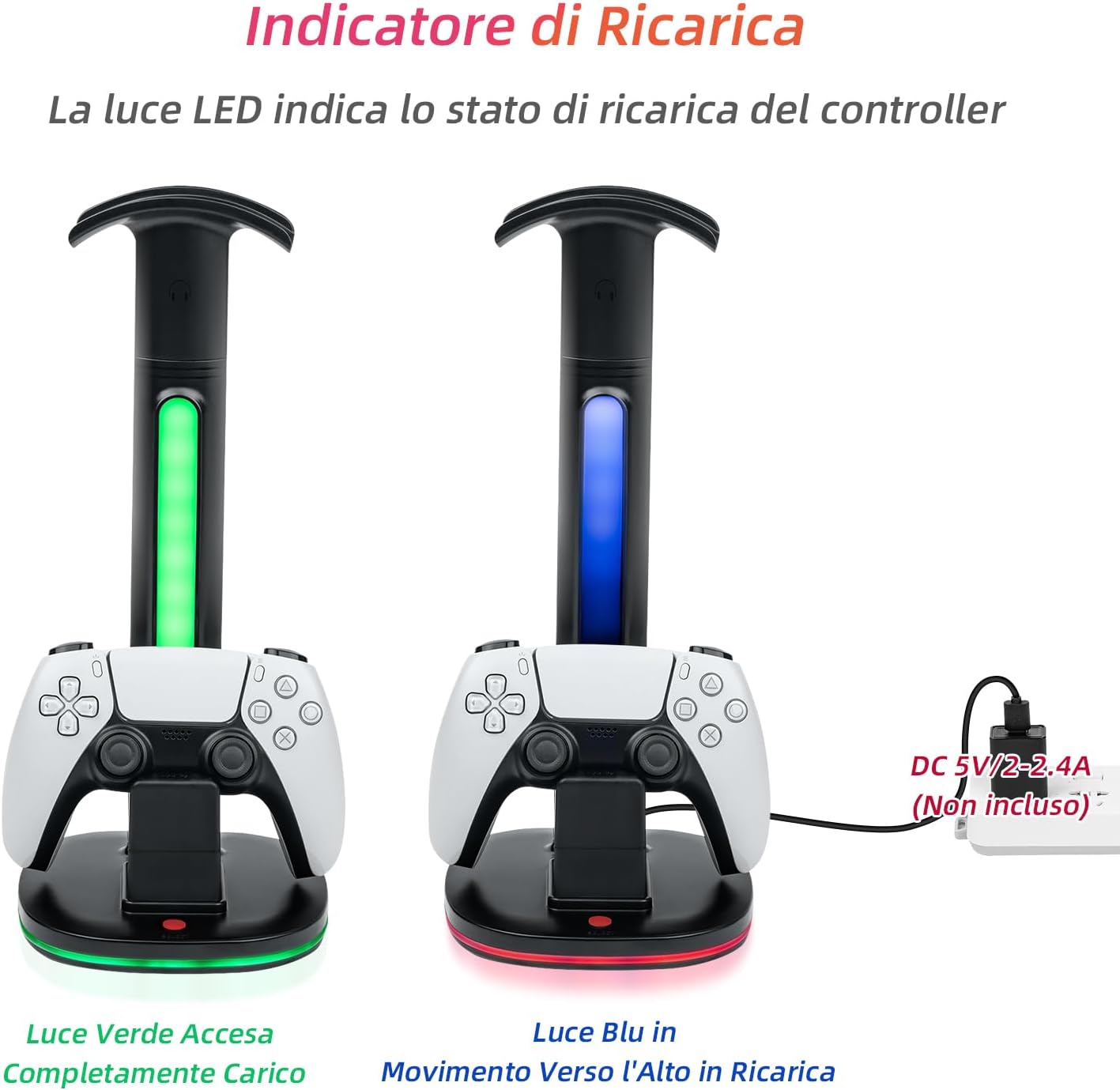 Thumbnail 4 de Mcbazel Stazione di Ricarica DualSense RGB