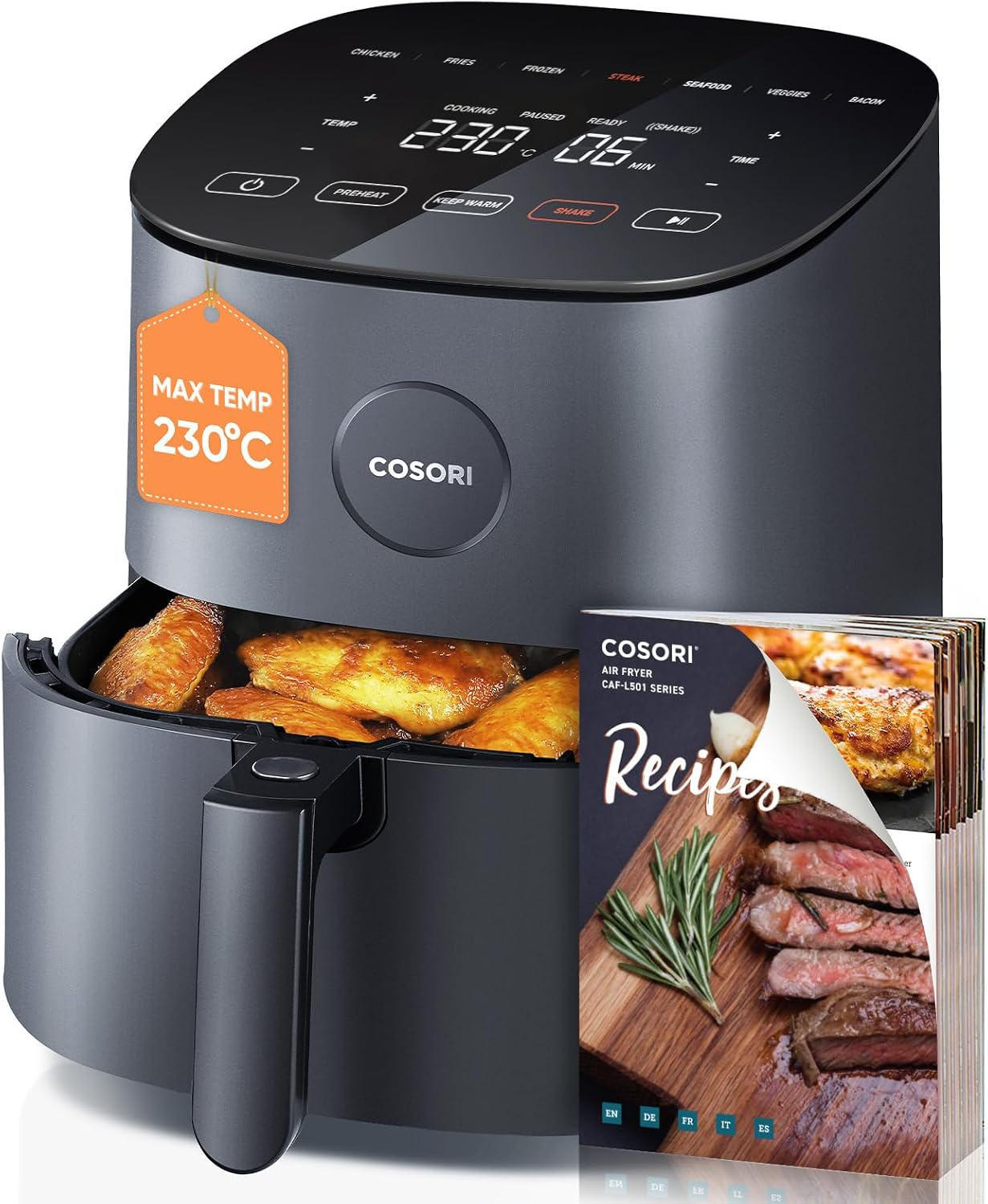 Detalle de COSORI Air Fryer 4.7L with 9-in-1 functions