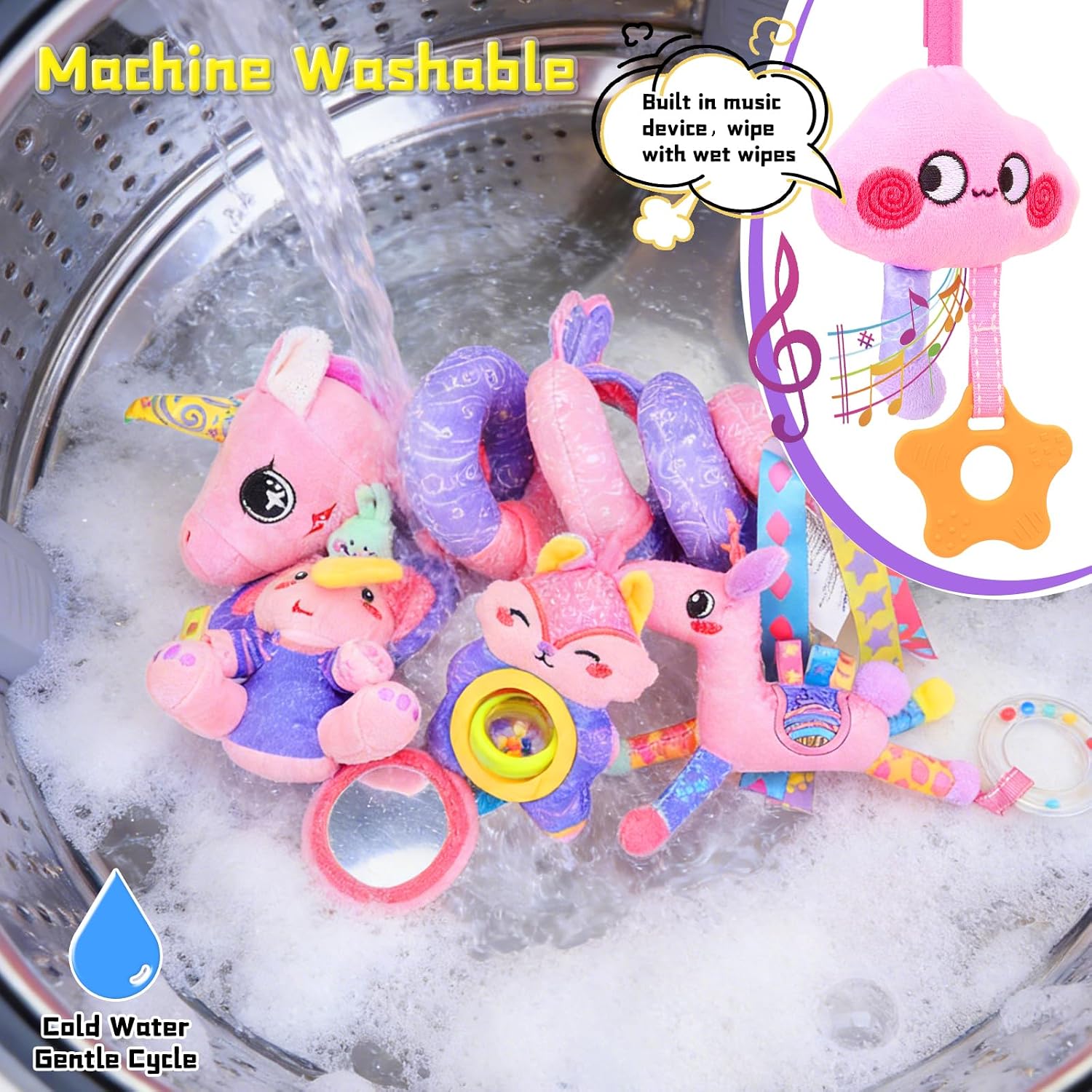 Thumbnail 6 de Zendstanding Einhorn Kinderwagenspielzeug 23,6 Zoll
