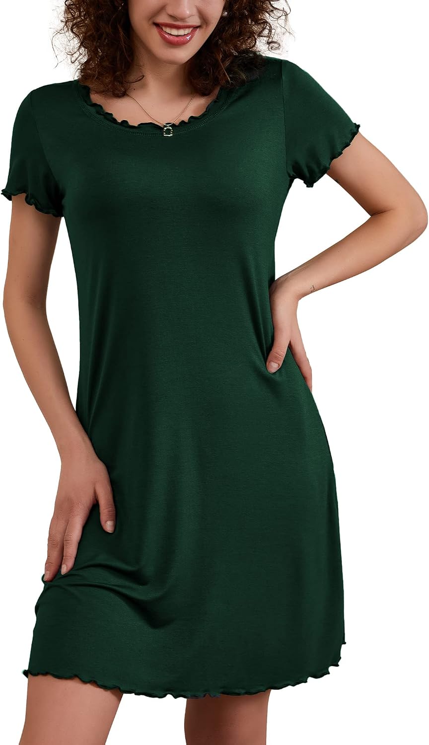 Detalle de Chemise de nuit femme Ekouaer volants