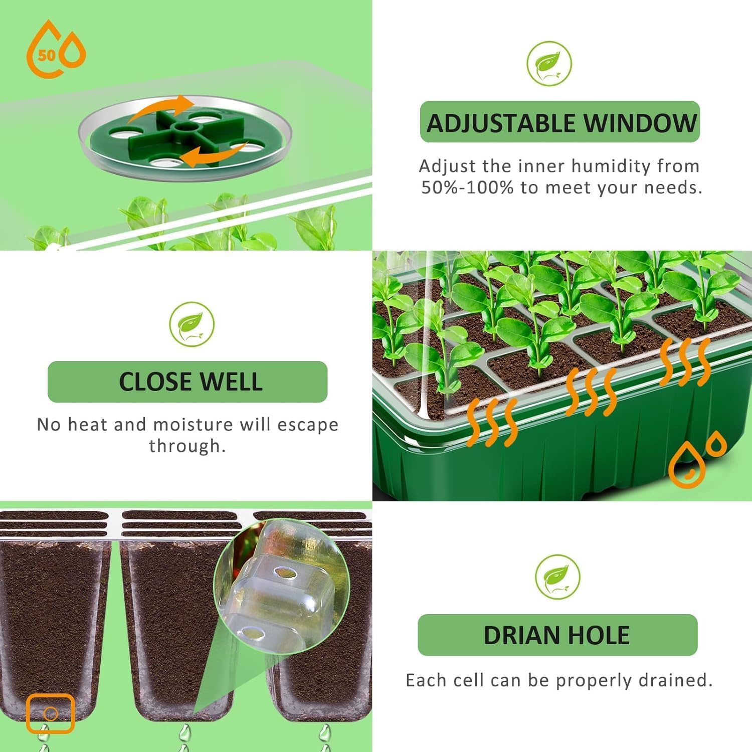 Thumbnail 4 de YAUNGEL Seed Trays 120-cell 10 pack for seedlings 🌱