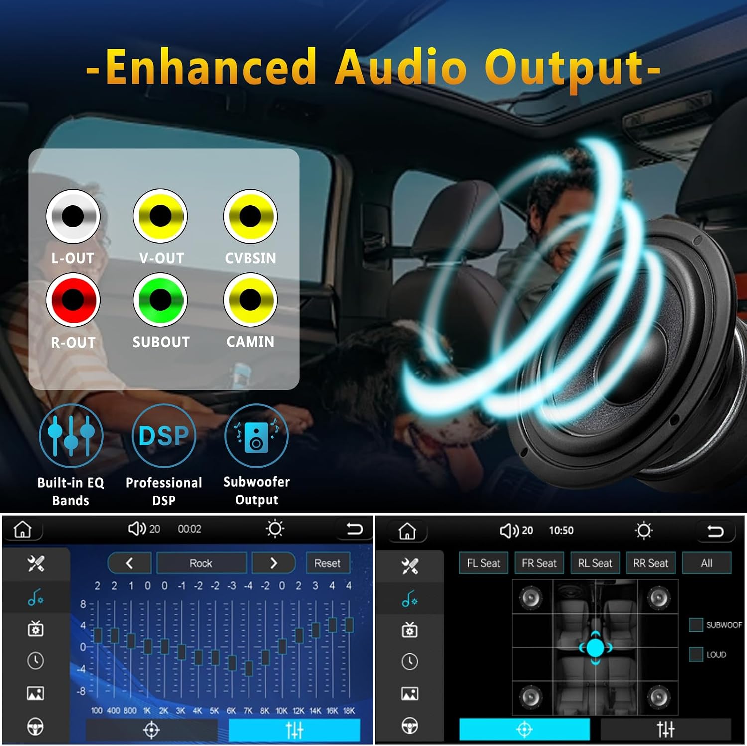 Detalle de Autoradio per Fiat 500 2007-2015 con Car Play/Android Auto wireless, SWC, USB e Mirror Link