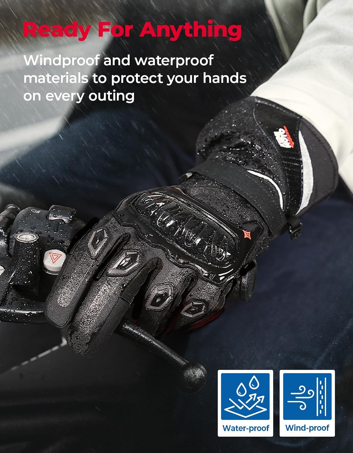 Thumbnail 5 de KEMIMOTO Winter Motorcycle Gloves L, Touchscreen