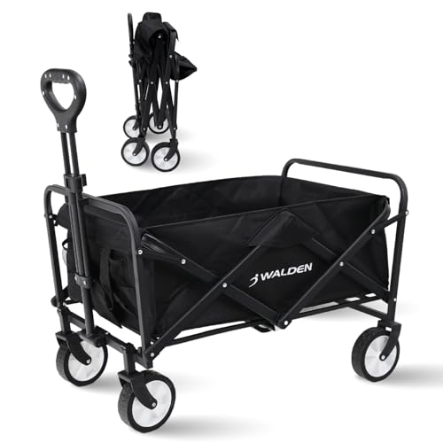 Detalle de Walden Sports Folding Festive Trolley: Foldable Camping Cart with All-Terrain Wheels