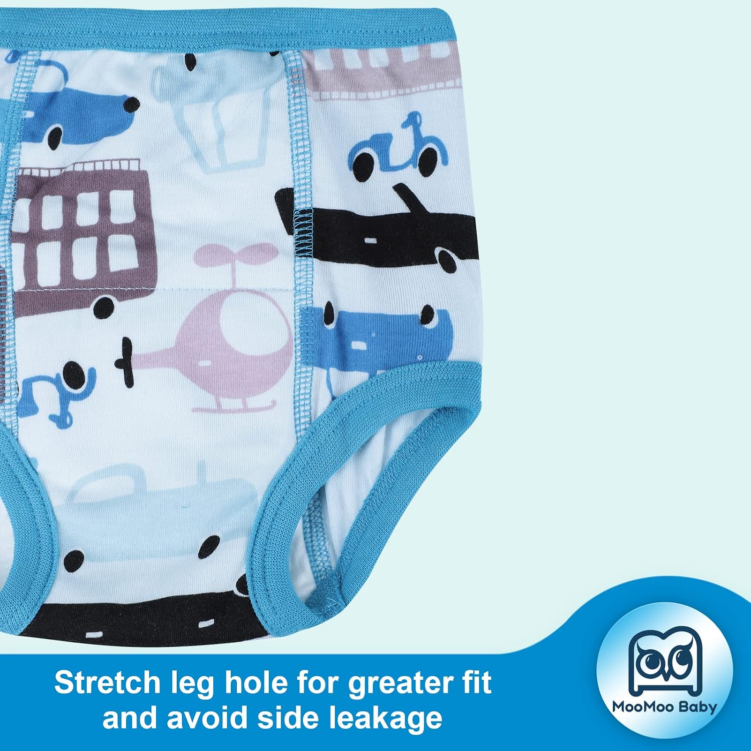 Detalle 2 de MooMoo Baby Potty Training Underwear, 4-Pack