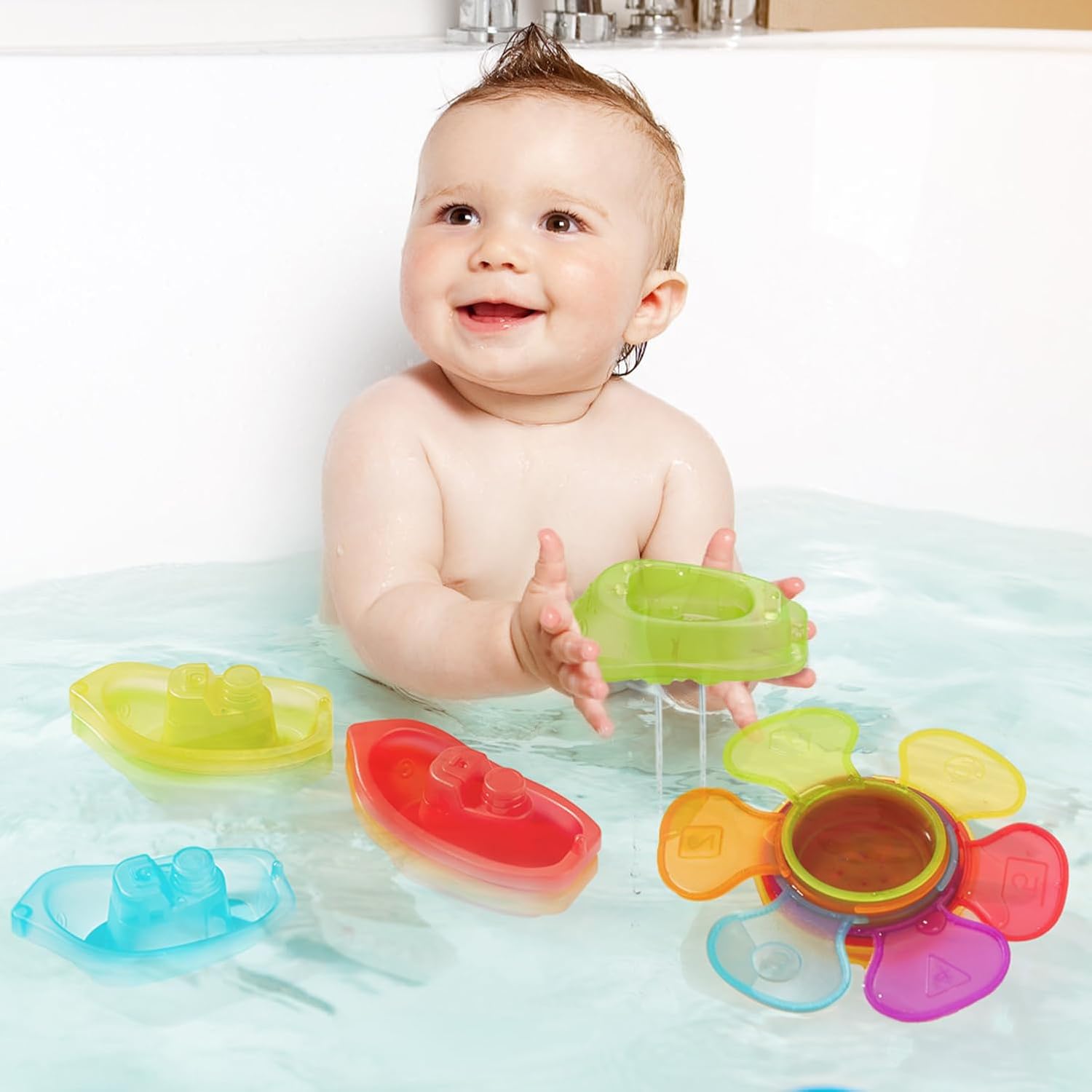 Thumbnail 1 de Baby Bath Toys for 1–4 Year Olds: 11-Piece Mold-Free Water Play Set