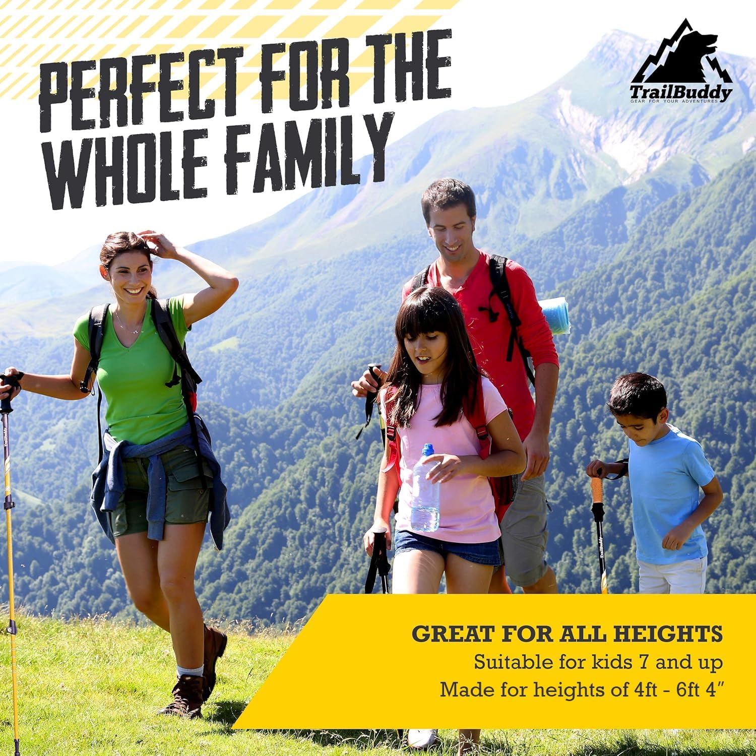 Thumbnail 6 de TrailBuddy Trekking Poles (7075 Aluminum) — Lightweight Collapsible Hiking Poles for Women, Men & Seniors