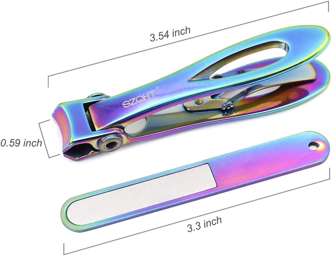 Detalle de SZQHT Ultra Wide Jaw Opening Nail Clippers Set for Thick Nails – 15mm Jaw, Stainless Steel Toenail Nipper
