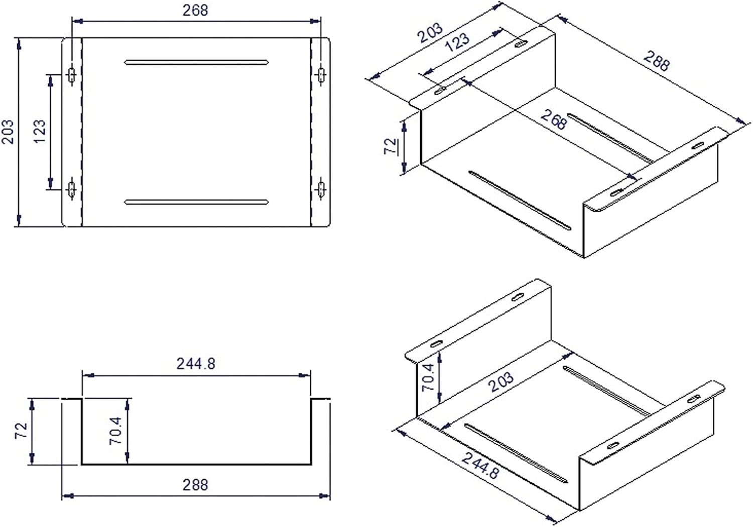 Detalle 2 de ROLINE Underdesk Mount for KVM, NUC, Mini PCs and Thin Clients