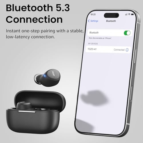 Thumbnail 6 de TOZO A1 Wireless Earbuds: Ultra-Lightweight Comfort with 32 EQ Presets and AI Calls