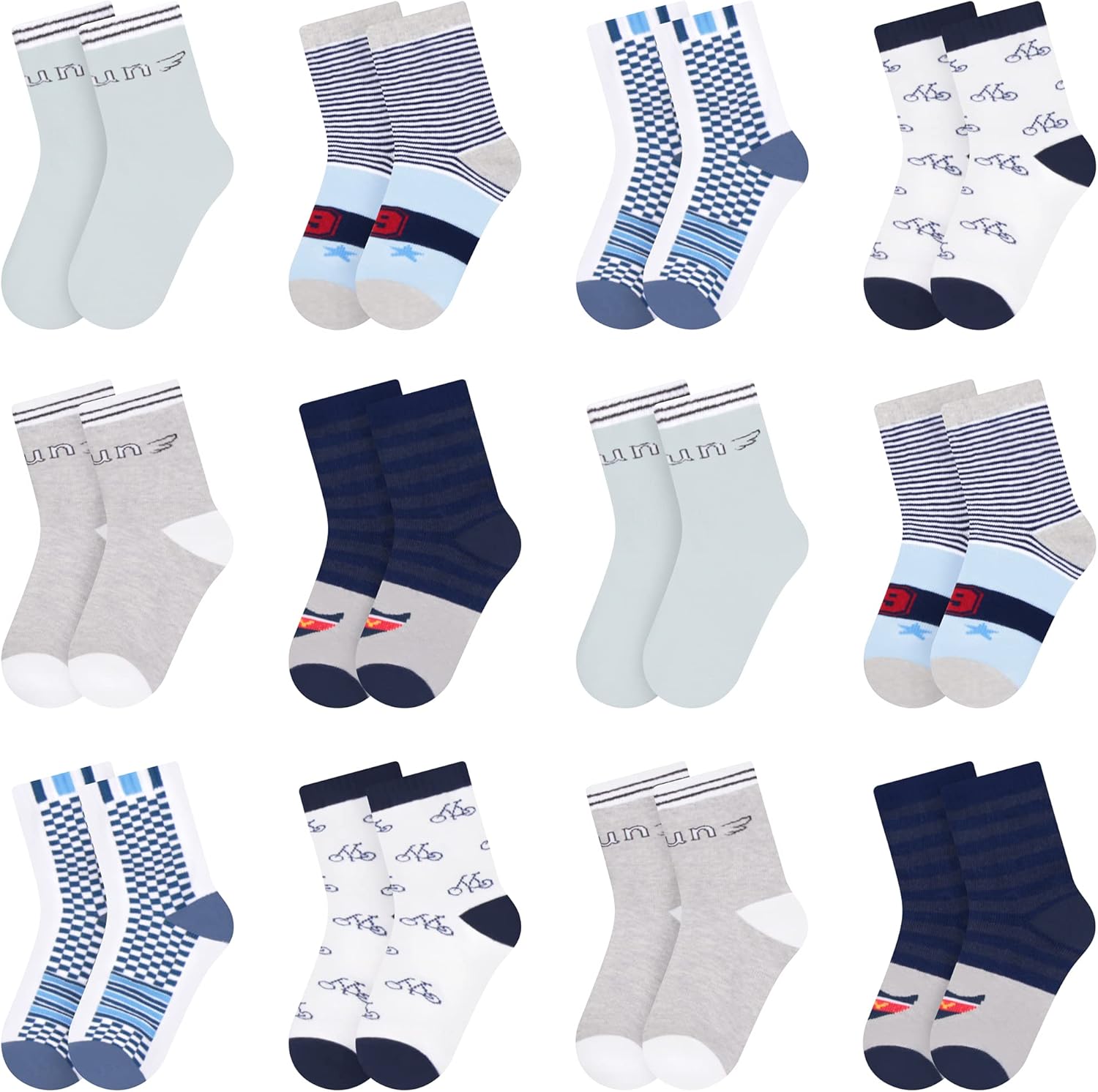 Thumbnail 6 de Lot de 12 chaussettes sport Libella pour garçons – coton (80%) confortables, 2116