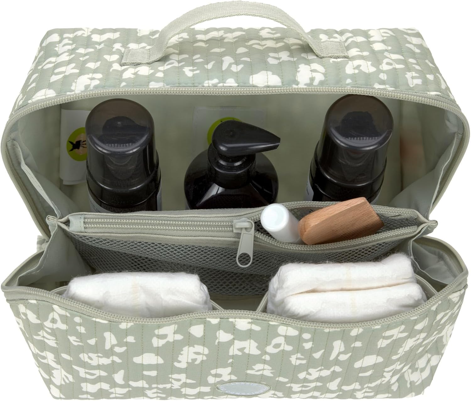 Detalle de LÄSSIG Baby Organiseur de table à langer Flex Organizer Leo light khaki – pratique et portable