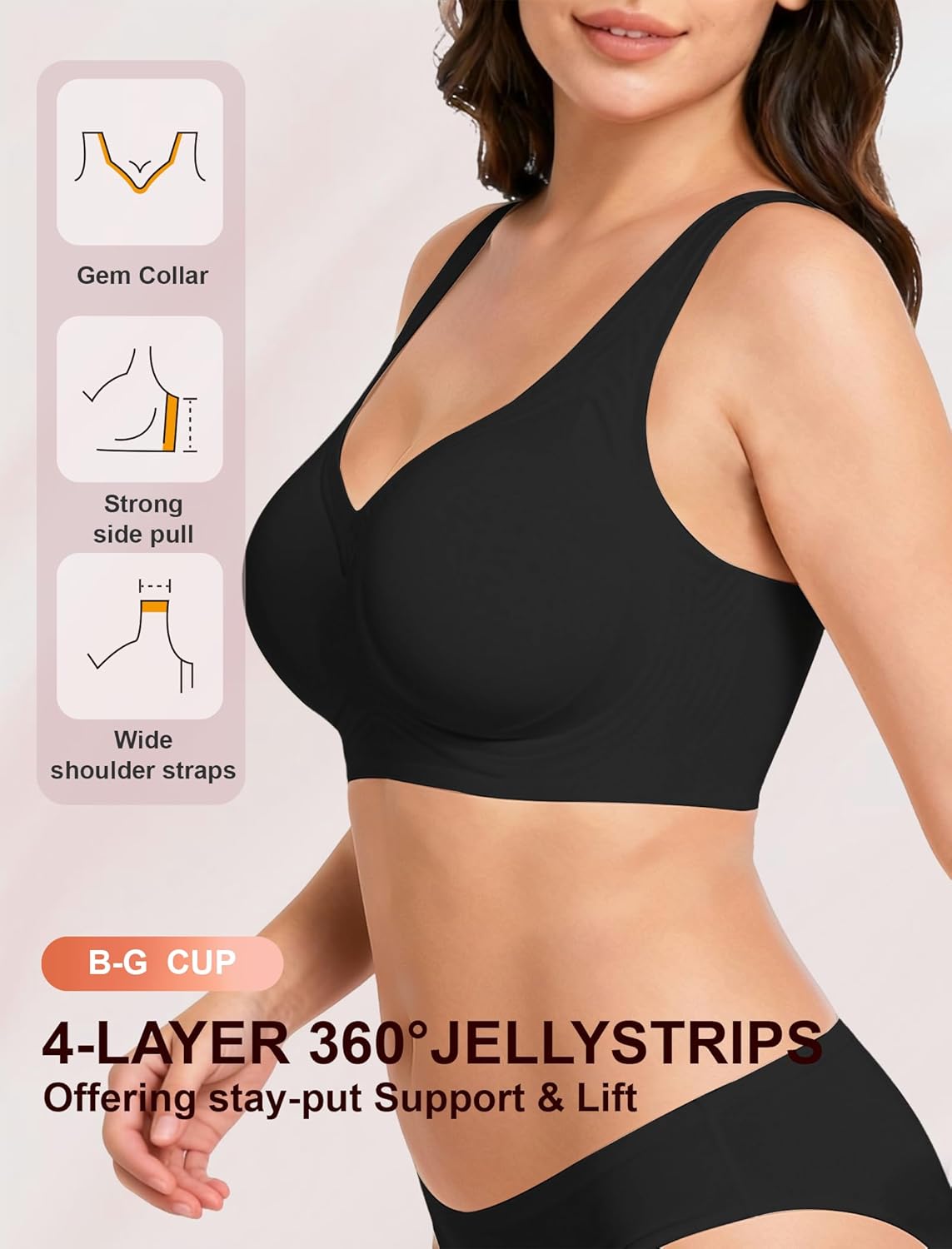 Thumbnail 1 de Soft Intention Jelly Wireless Bra (Seamless Push Up, Full Coverage) — Regular & Plus Size