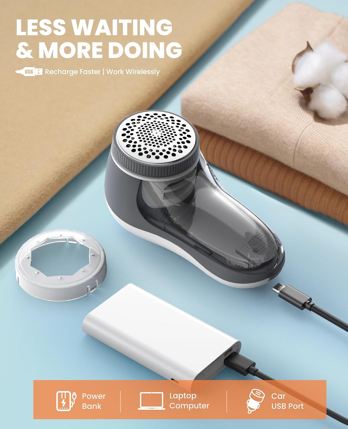 Thumbnail 5 de POPCHOSE Lint Remover Rechargeable 1x Fabric Shaver