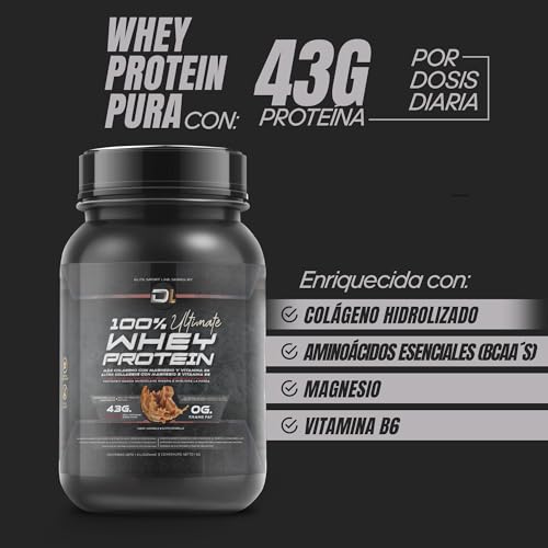 Detalle de Whey Protein Caramelo 1kg de Healthy FUSION: proteína en polvo con colágeno, magnesio y aminoácidos para músculo y recuperación