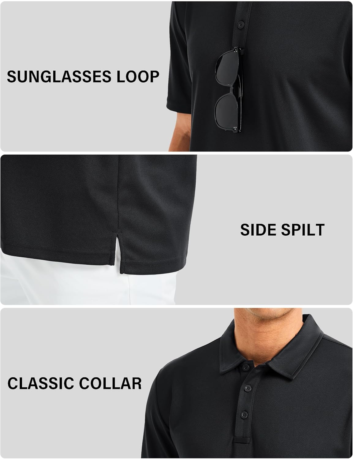 Thumbnail 4 de MAGCOMSEN Men’s Short Sleeve Golf Polo Shirt (Quick Dry, Moisture Wicking)