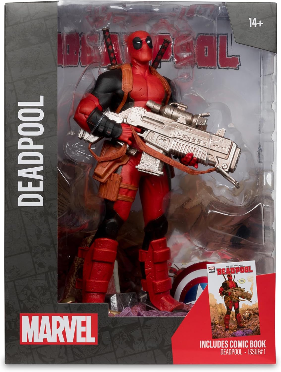 Thumbnail 6 de McFarlane Toys Deadpool – figurka kolekcjonerska 1:6 ze sceną i komiksem #1