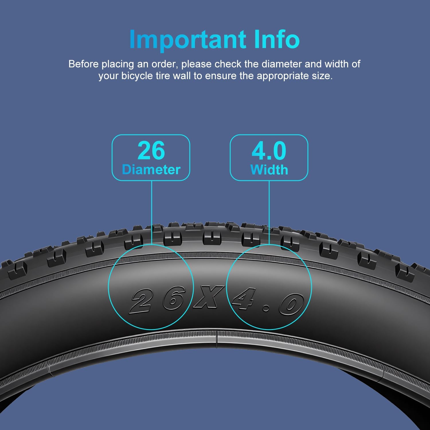 Thumbnail 5 de Pagpl 20x4.0/26x4.0 Fat Bike Tire, Folding Clincher for All-Terrain Riding