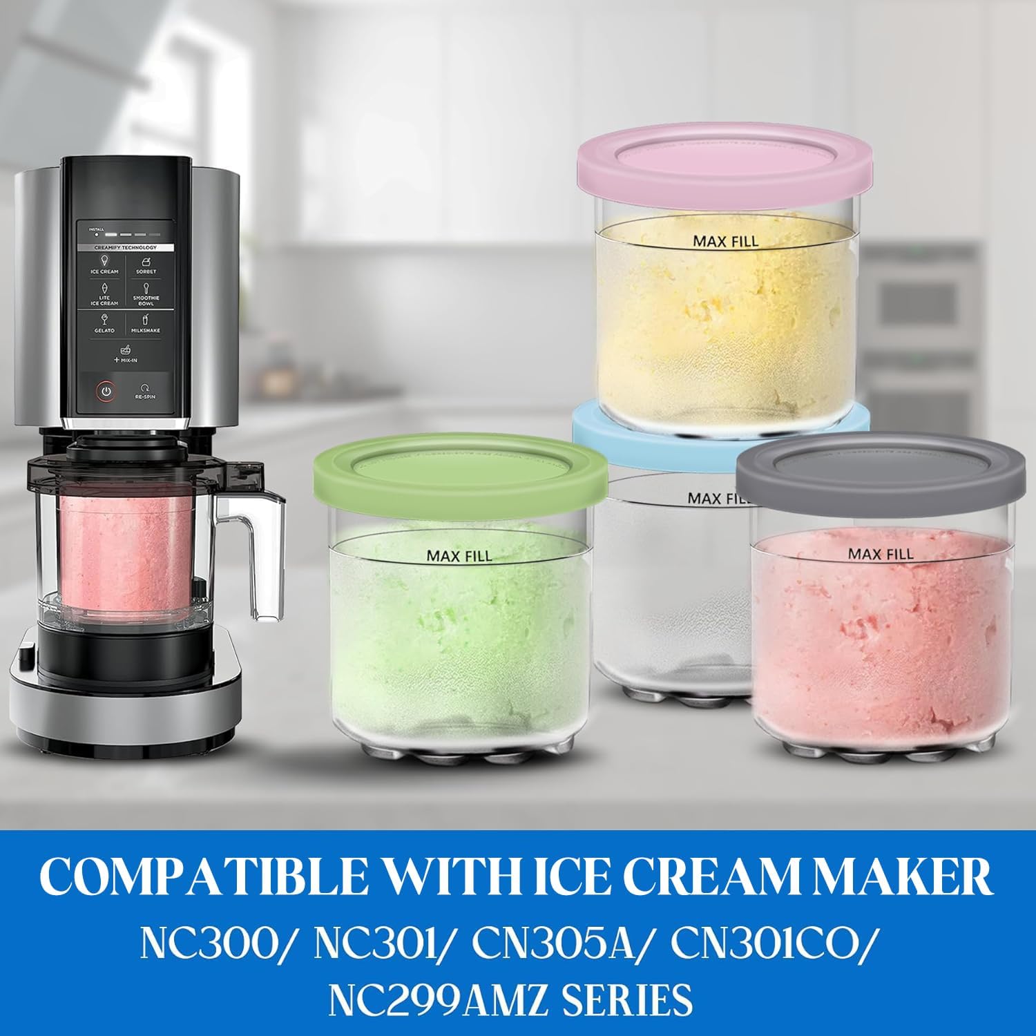 Detalle 2 de Ninja Creami Pints and Lids 4-pack 🍨