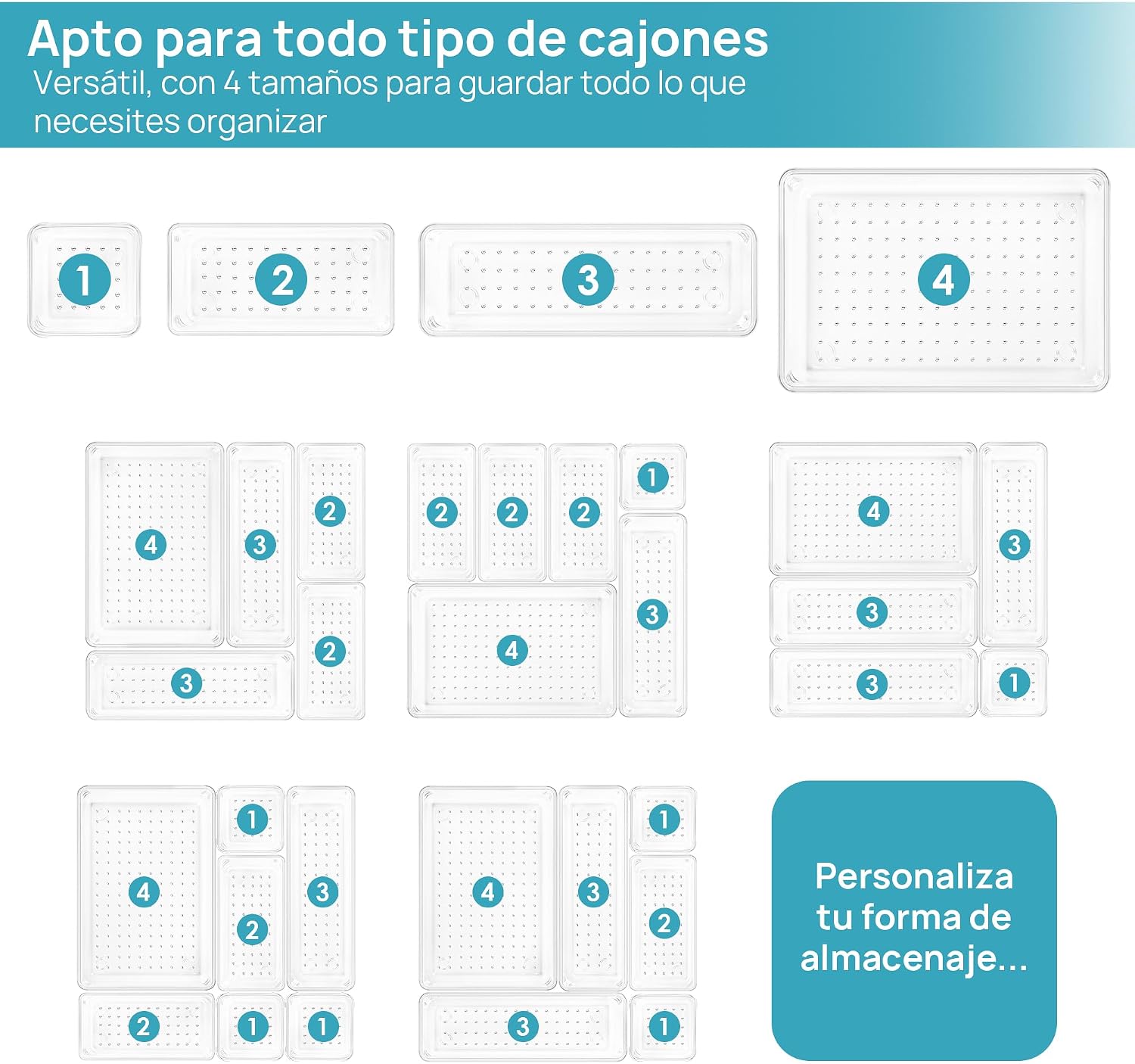 Thumbnail 6 de Vtopmart 25 Piezas Organizador de cajones 25 unidades