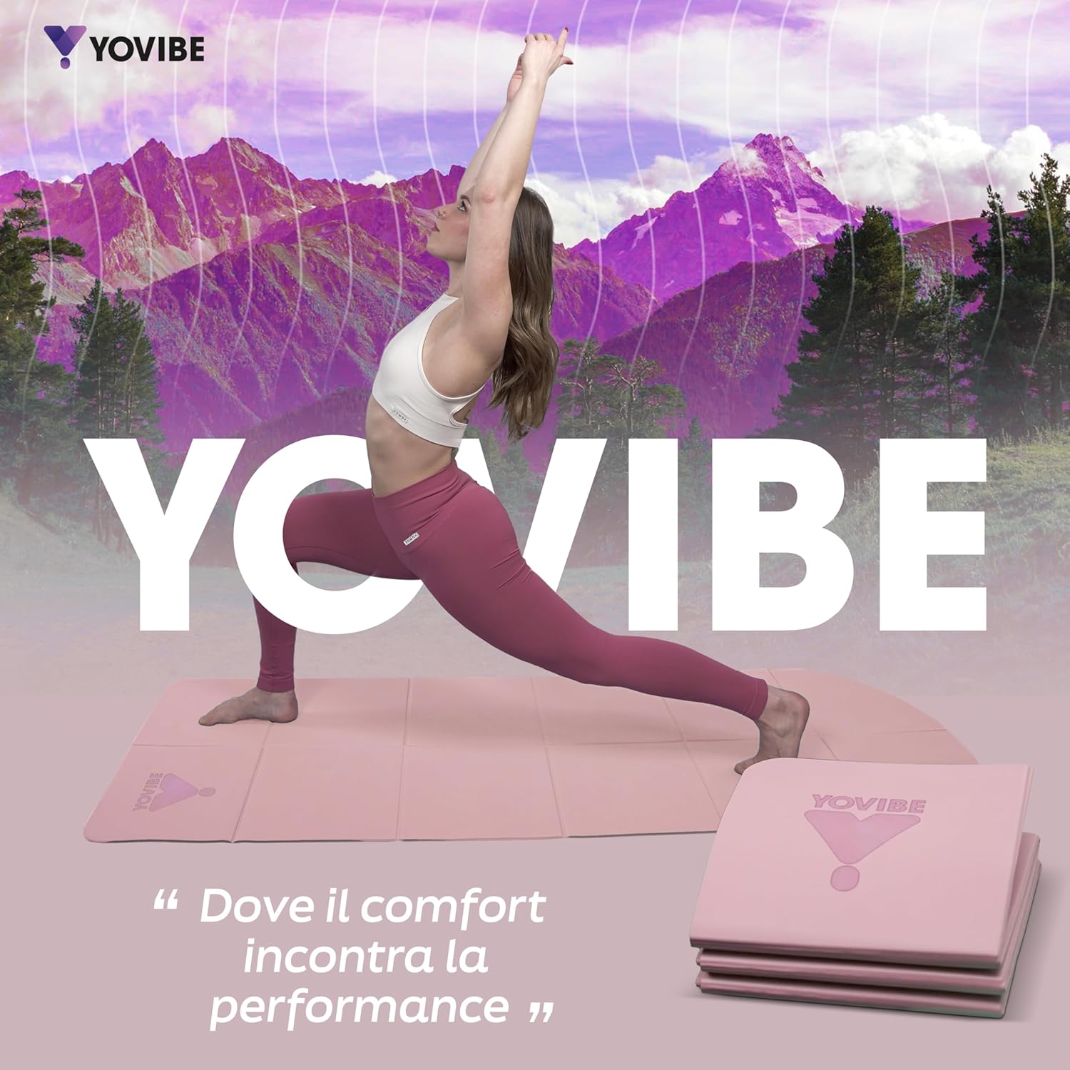 Thumbnail 6 de YoVibe Tappetino Yoga Antiscivolo Professionale 183x60 cm