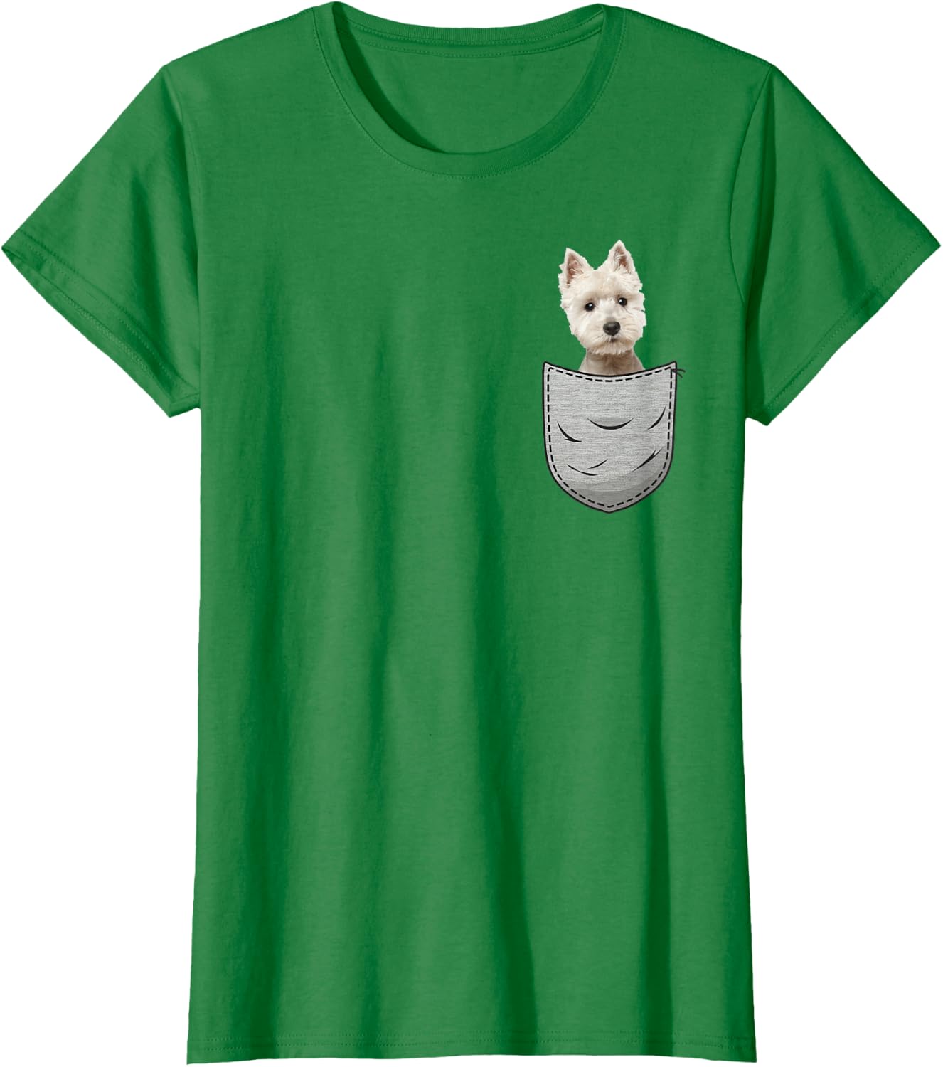 Detalle de Westie White Sac: T-Shirt motif terrier des Highlands blanc pour chien