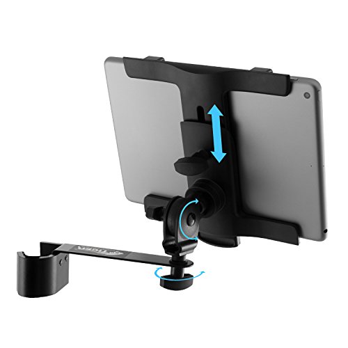 Detalle de Tiger IMCA-BK: Supporto per Tablet iPad per asta microfonica regolabile, colore nero