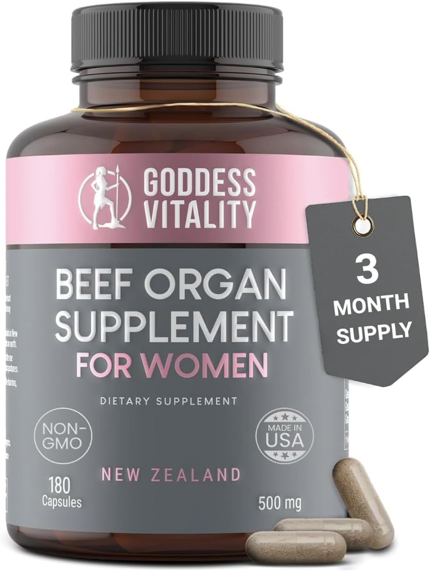 Detalle de Optimal Carnivore Beef Organ Supplement for Women, Grass-Fed 6-Organ Blend, 90-Day Supply