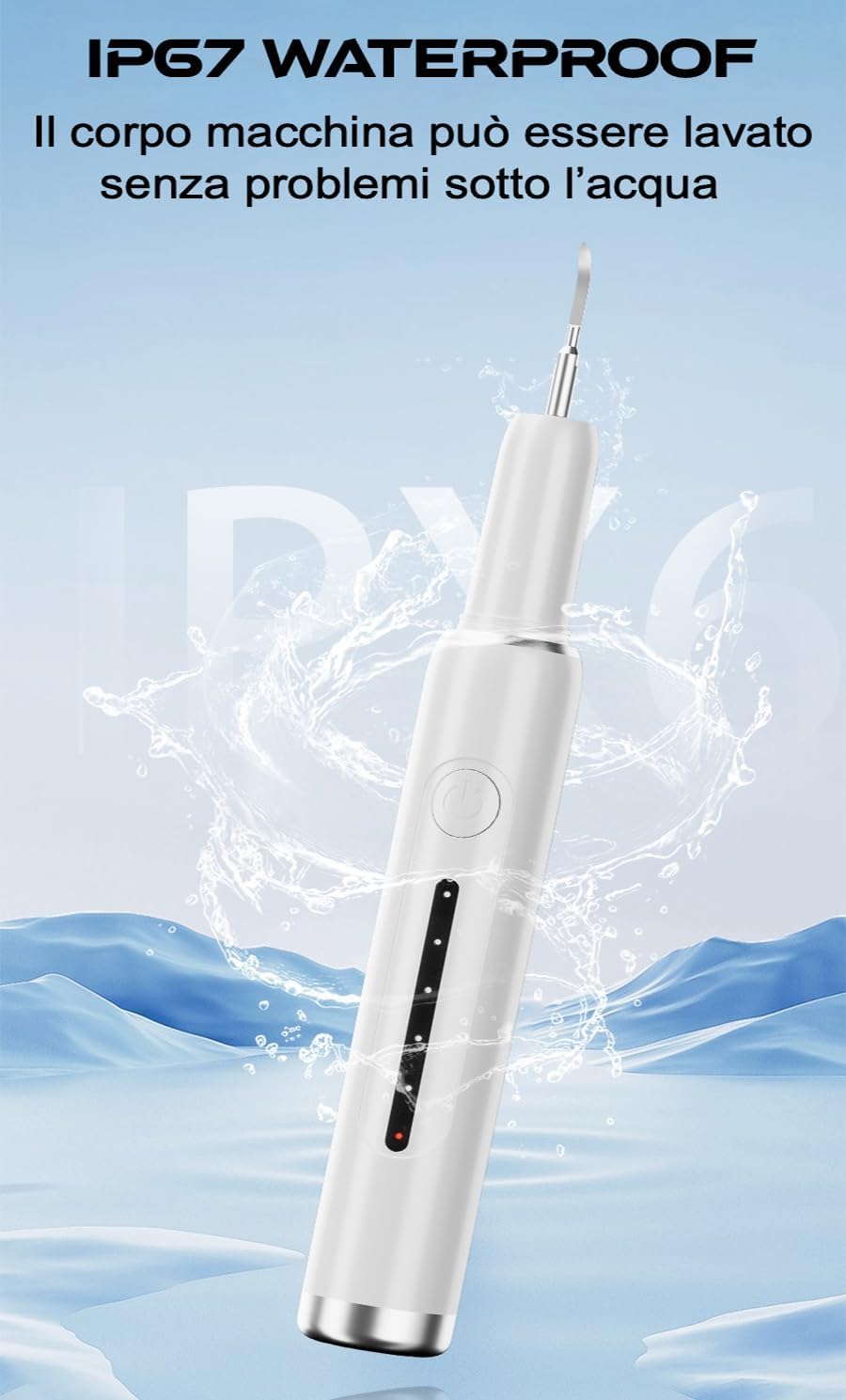 Thumbnail 5 de LM company Pulitore Dentale Elettrico con schermo LED e 3 modalità (Soft/Comfort/Strong) ricaricabile USB