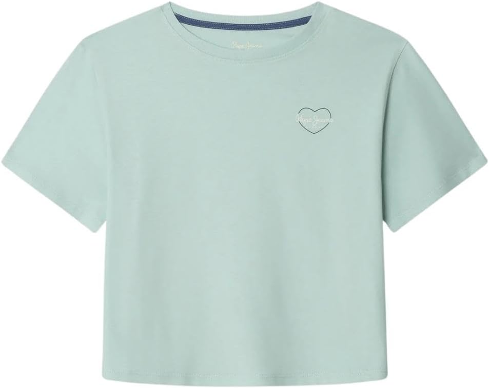 Detalle de Pepe Jeans Giana T-Shirt Bambine e Ragazze – Pacco da 1, 100% cotone