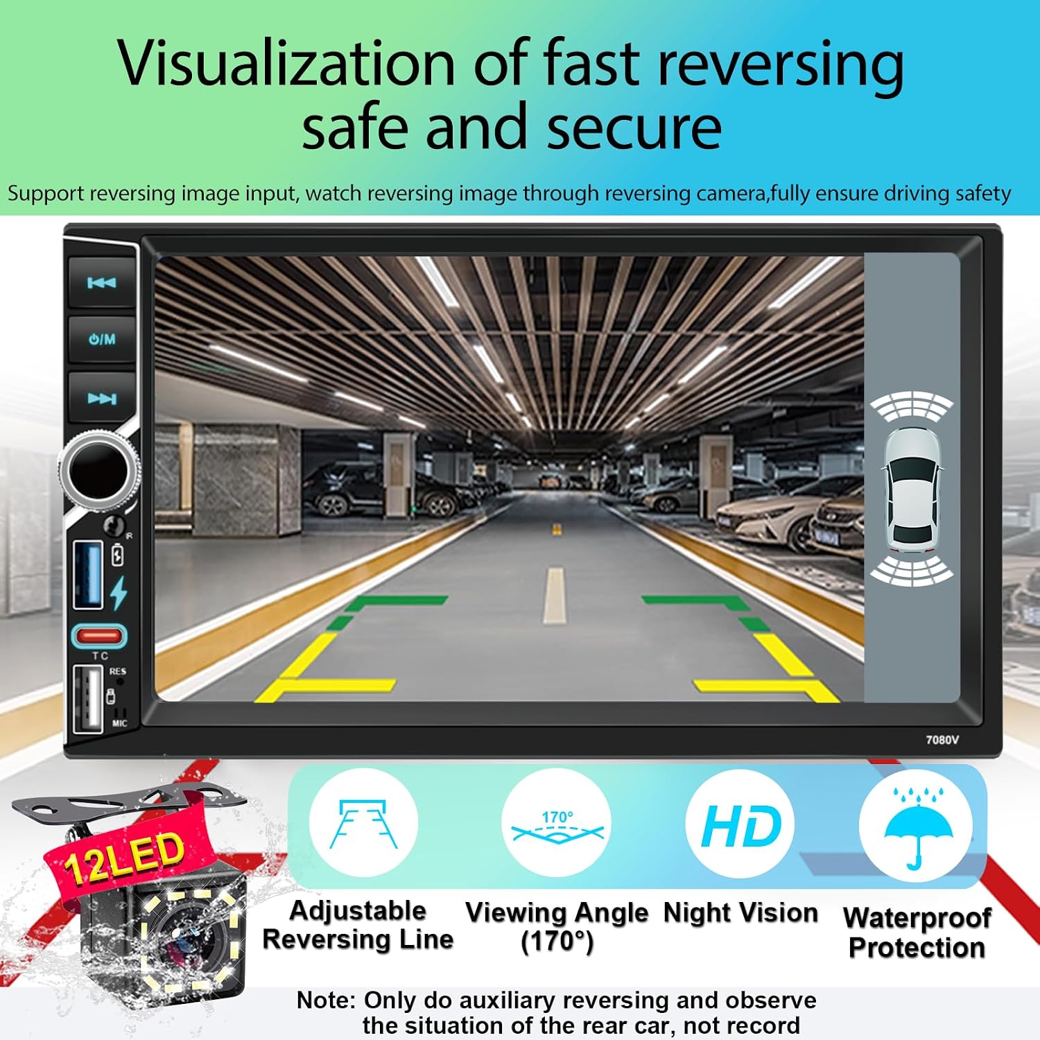 Thumbnail 2 de Autoradio 2 DIN 7" touchscreen con Wireless CarPlay e Android Auto