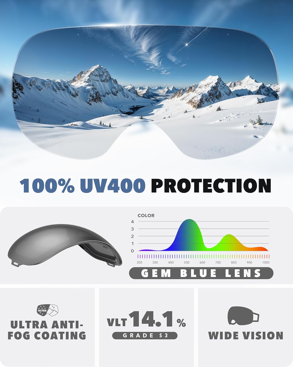 Thumbnail 1 de Findway Magnetic Ski Goggles OTG