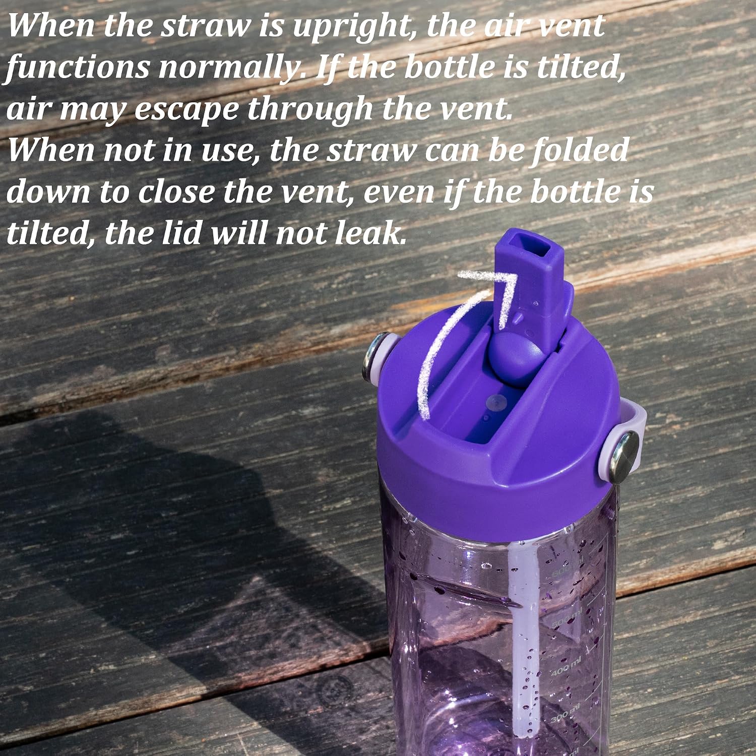 Detalle de GOPPUS water bottle 1000ml straw leakproof