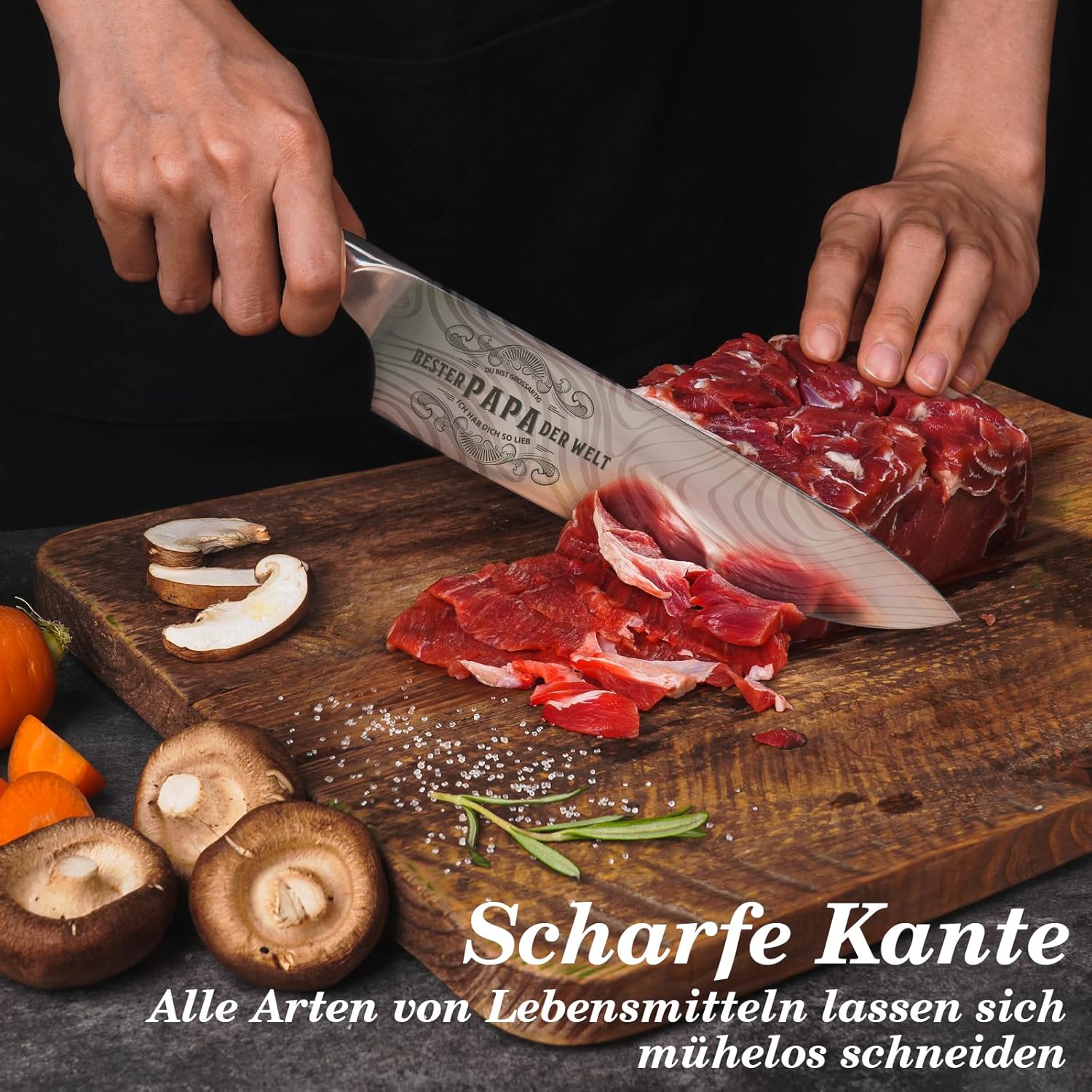 Thumbnail 5 de Küchenmesser Scharf – 34 cm Profi-Kochmesser als Vatertagsgeschenk für Papa