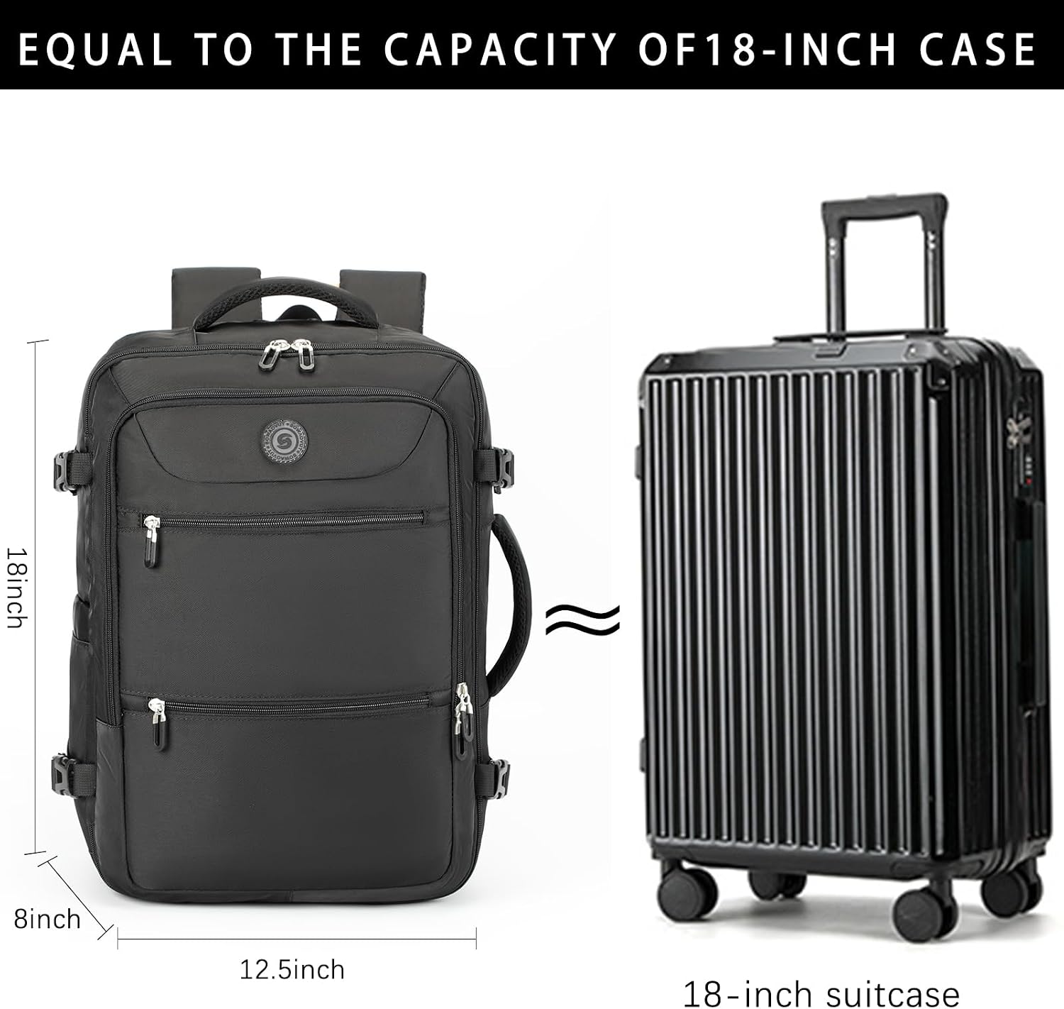 Detalle 2 de SHRRADOO Travel Backpack 40L