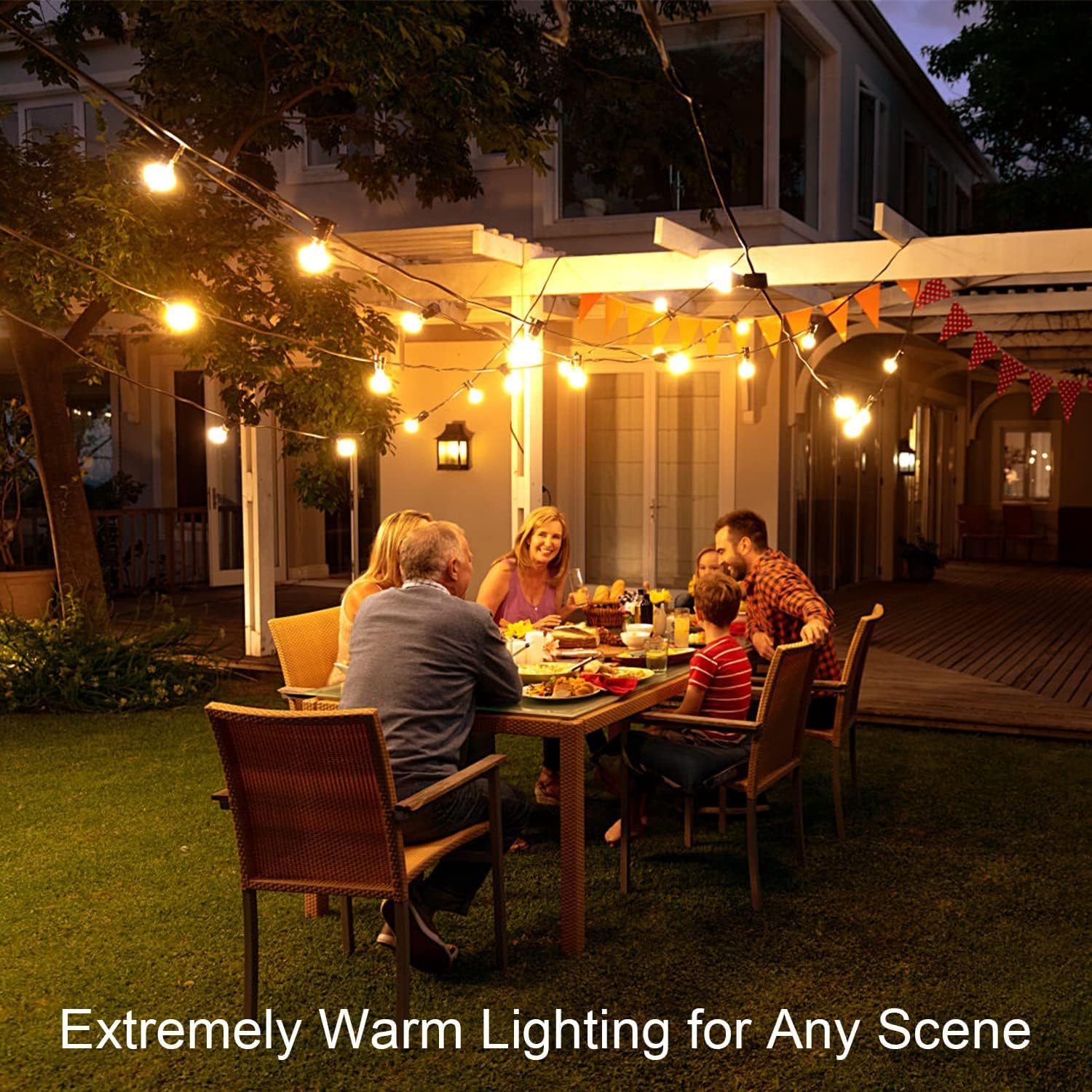 Thumbnail 6 de OHLUX GLS-20J2P-E17-G40- G40 LED String Lights, 110 ft, 2200K, Dimmable