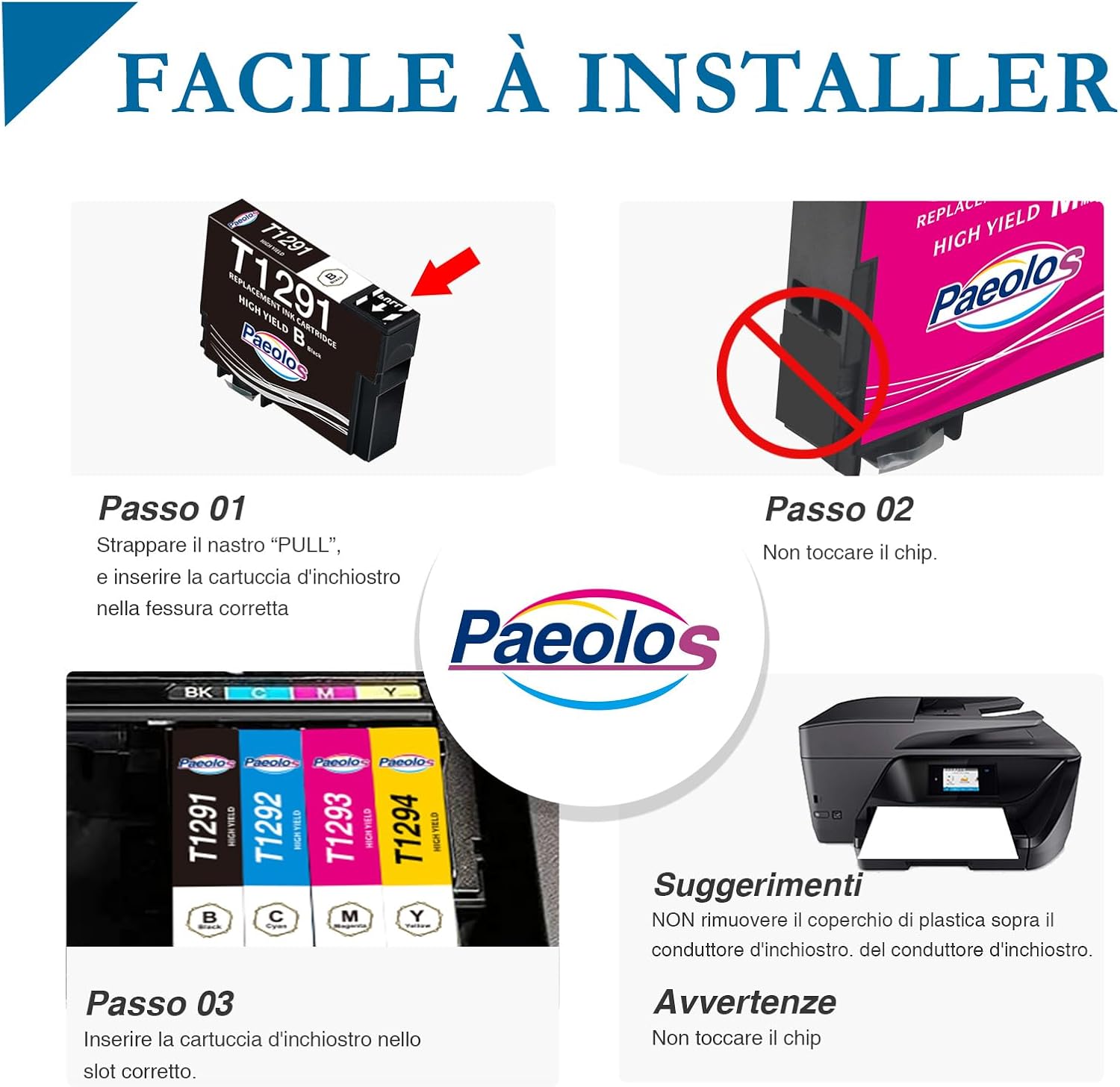 Thumbnail 4 de Paeolos 17x T1295 Multipack Cartucce Compatibili per Epson: set completo per SX e WF