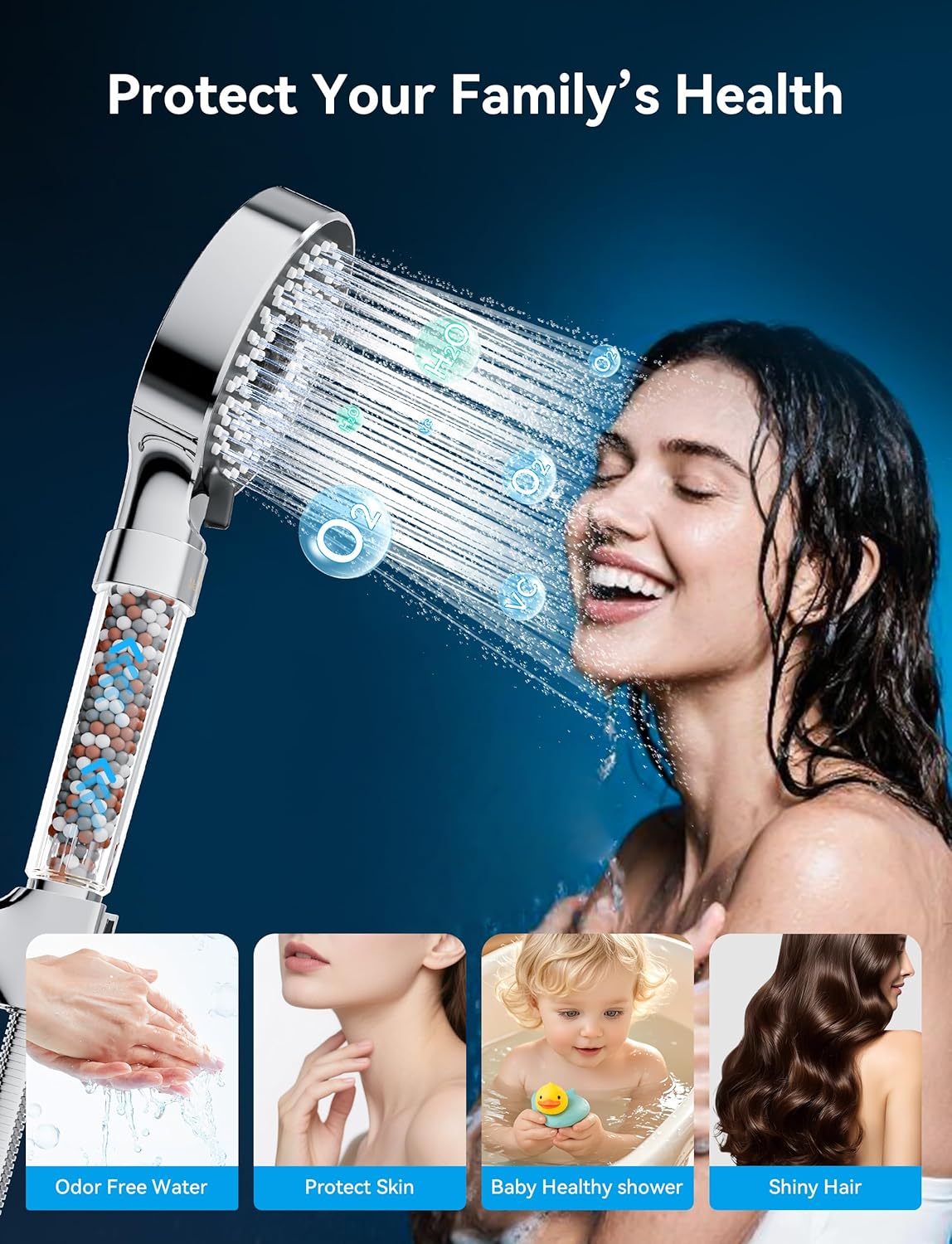 Detalle de Magichome Shower Head 5‑mode high pressure