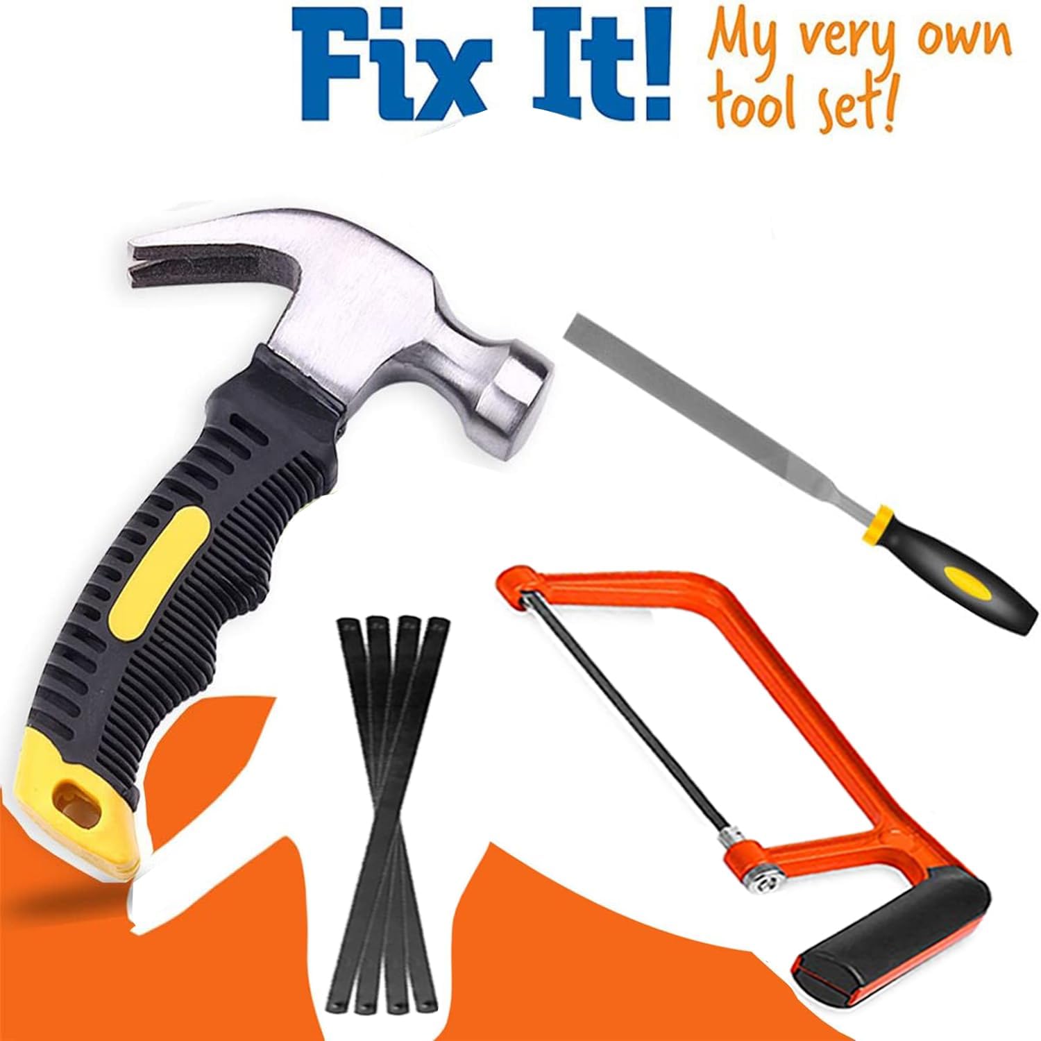 Thumbnail 1 de QeeHeng Kids Real Tool Kit: 8-Piece Beginner's Real Tools Set for Young Builders