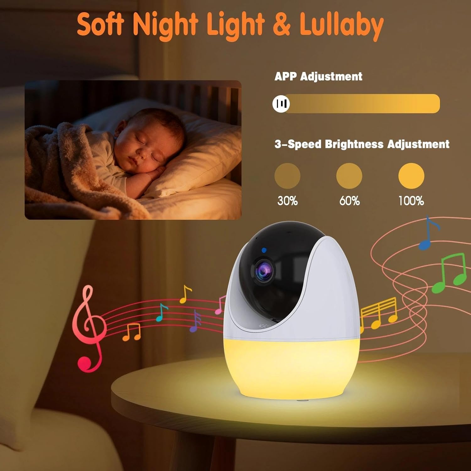Thumbnail 2 de TOTSUN Baby Monitor Camera 1080P with App & Screen Control
