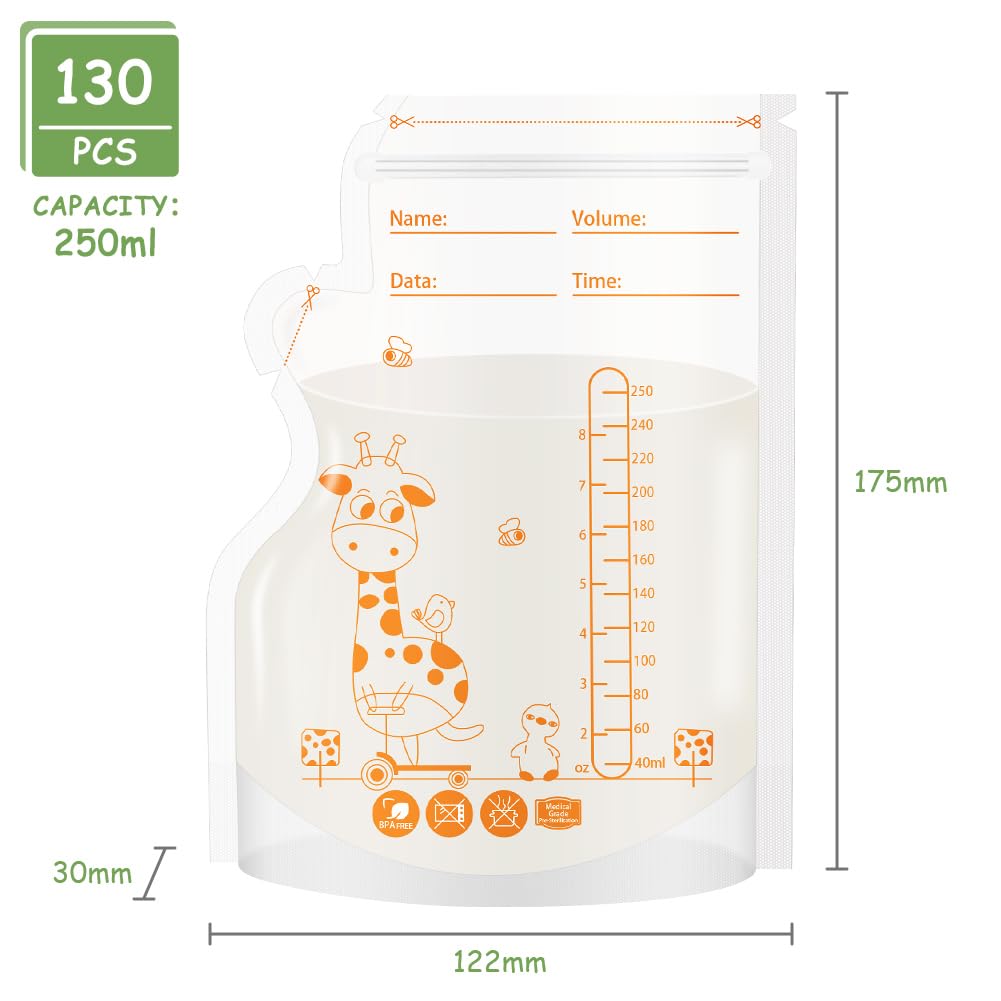 Thumbnail 1 de Aolso 130 Muttermilchbeutel 250 ml – auslaufsichere, gefriergeeignete Beutel für die Muttermilch-Aufbewahrung