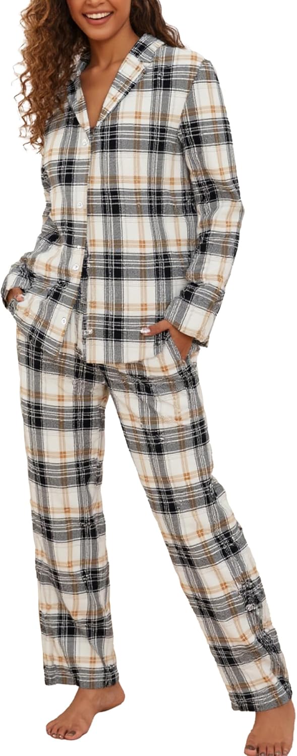 Thumbnail 5 de Famulily Langarm Pyjama Set Plaid – 2-teiliges Damen-Loungewear-Set (S–XXL)