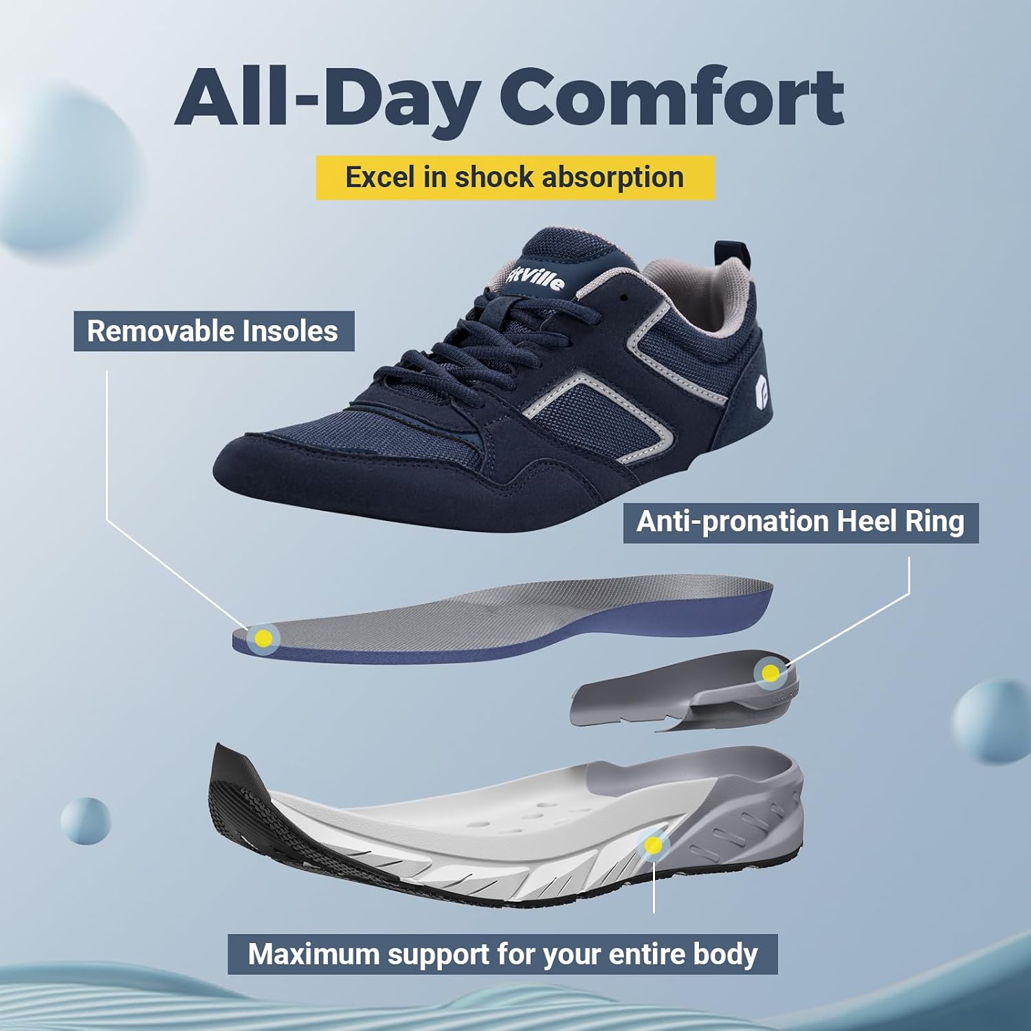 Thumbnail 3 de FitVille chaussures running confort extra wide