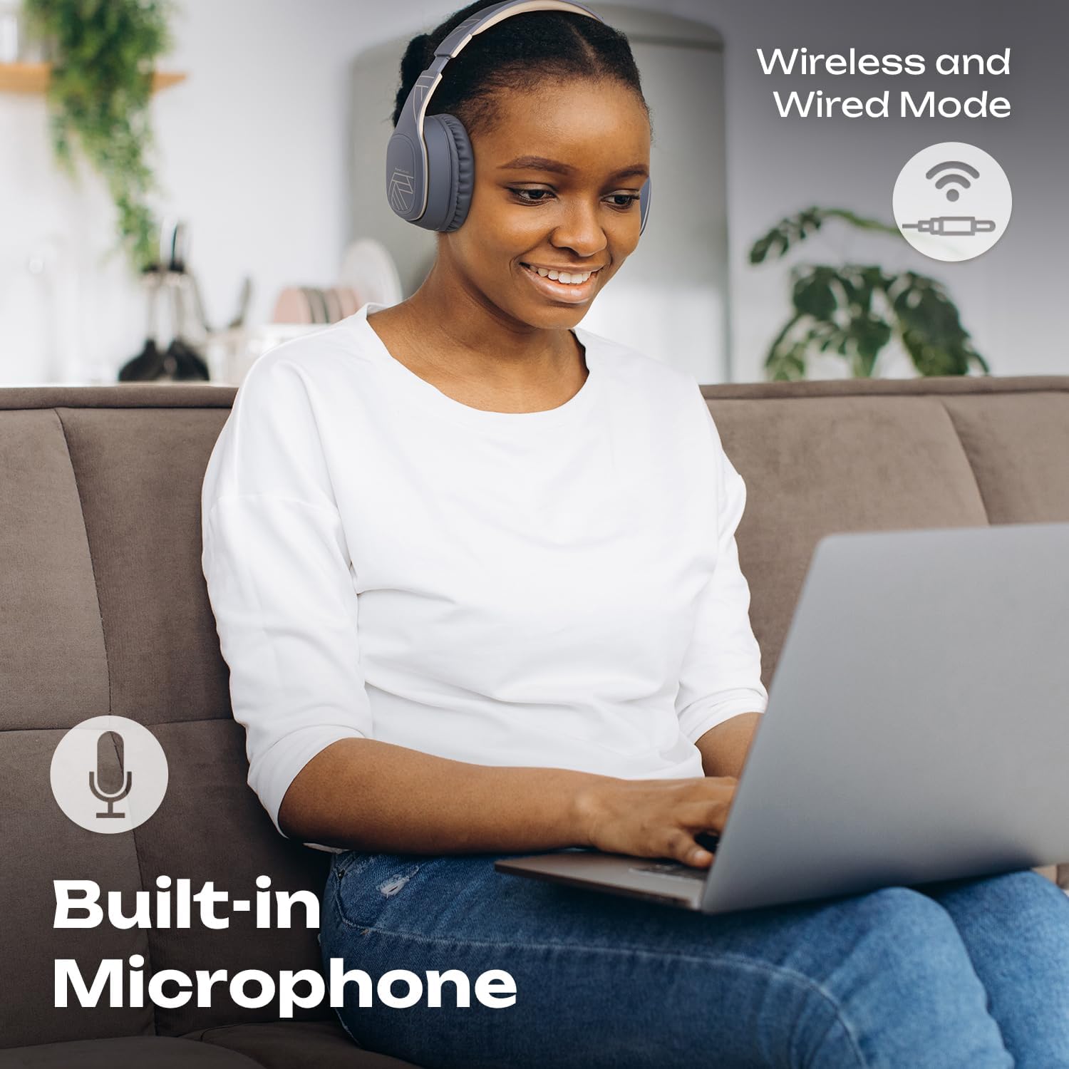 Thumbnail 6 de PowerLocus Wireless Headphones 50‑hour battery