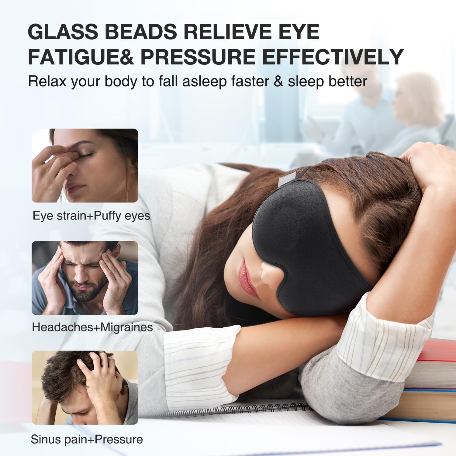 Detalle de Umisleep 3D Weighted Sleep Mask 120g