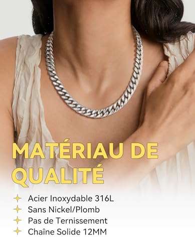 Detalle de ChainsHouse collier chaîne cubaine 12 mm