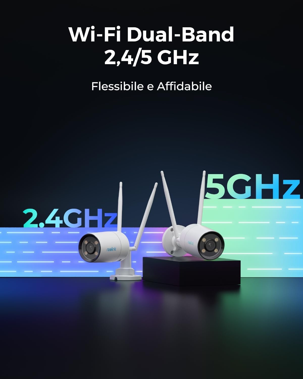 Thumbnail 4 de Reolink ColorX CX410W, telecamera Wi‑Fi 2K con visione notturna True Color, audio bidirezionale