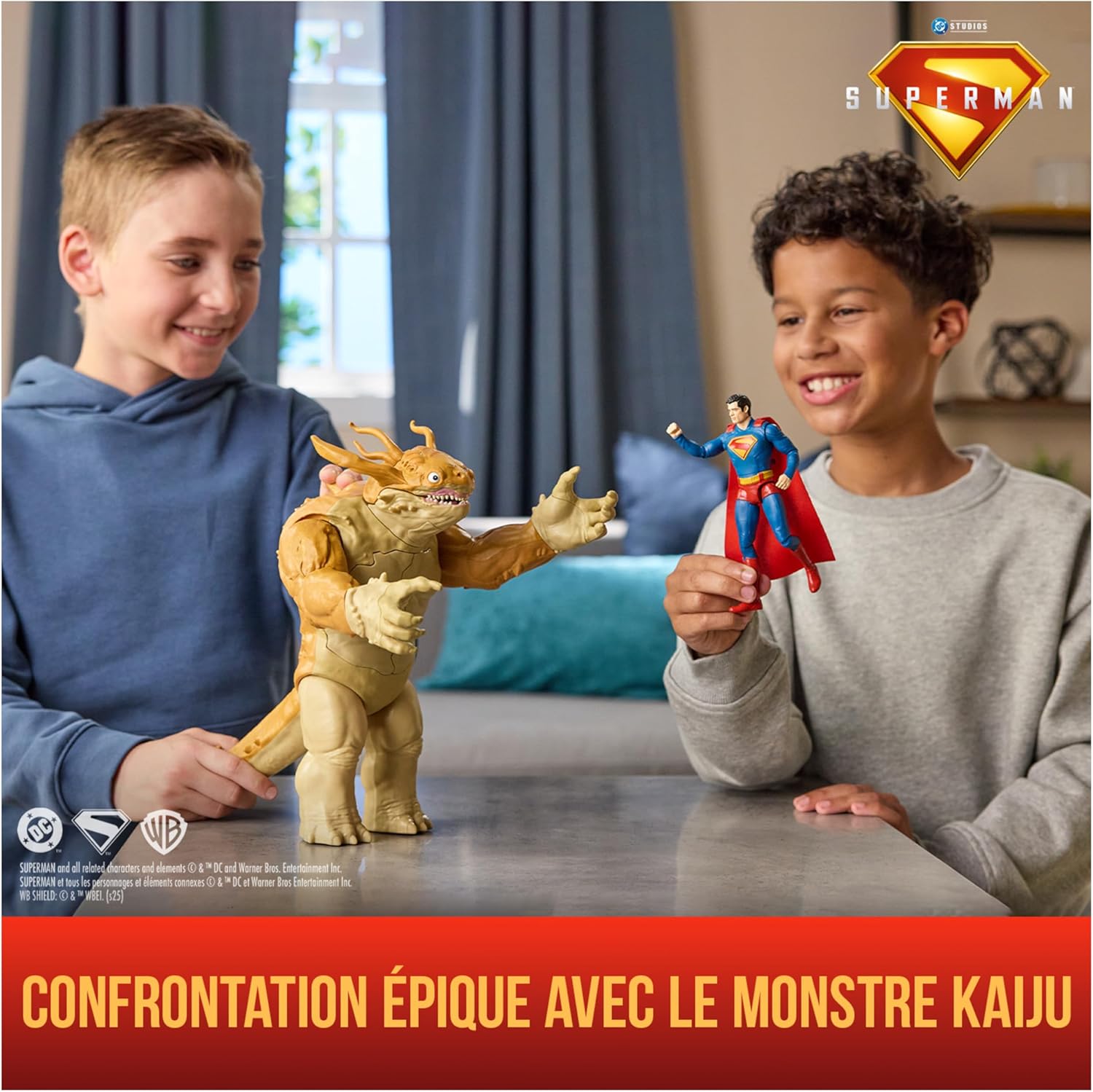 Thumbnail 1 de DC Comics Battle Pack Kaiju – Superman contre Kaiju géant, 30 cm + 15 cm articulée, avec éruption de slime bleu